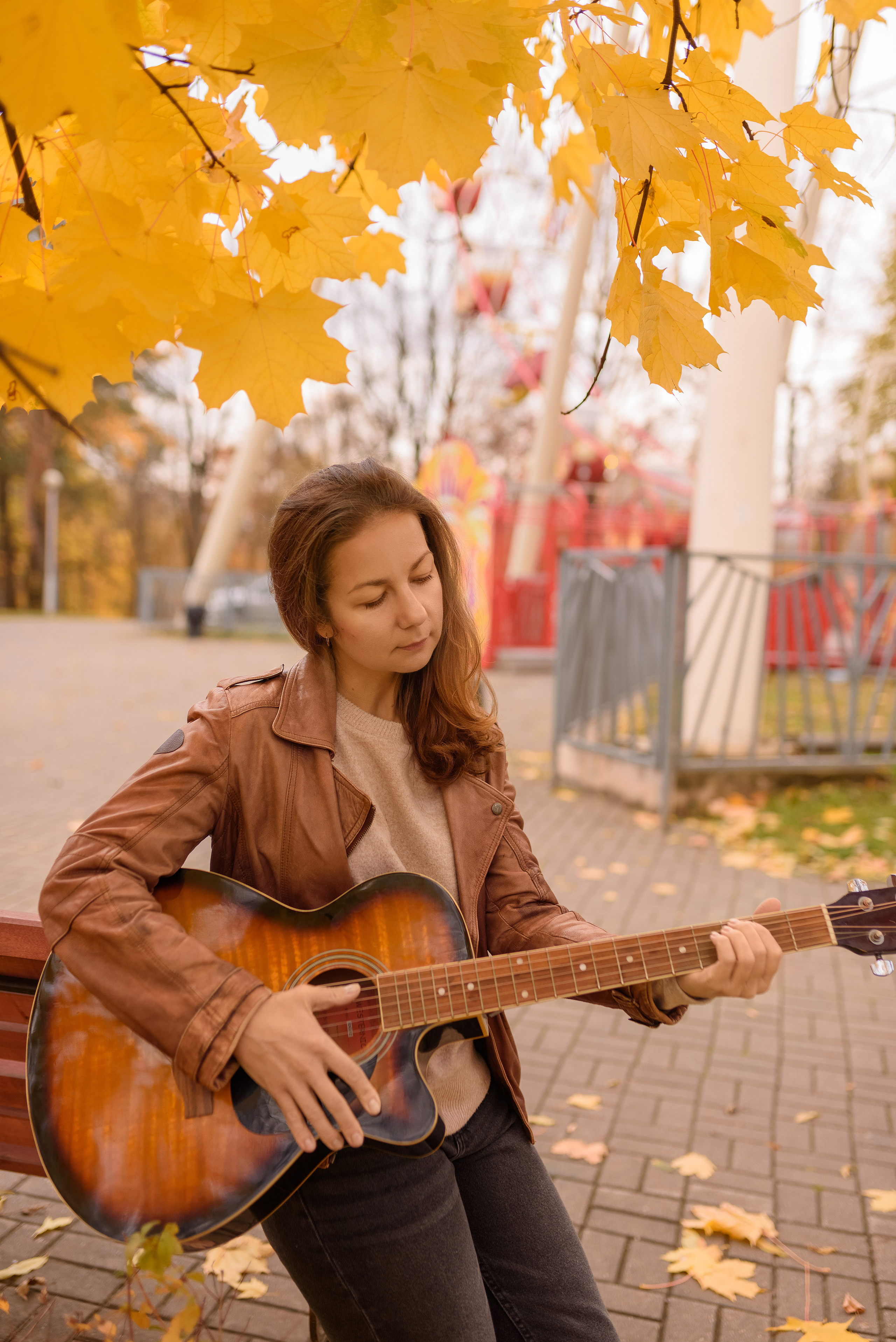 Осенний парк. Семейный фотограф и фотограф новорожденных в Вильнюсе Ирина Беленкевич
