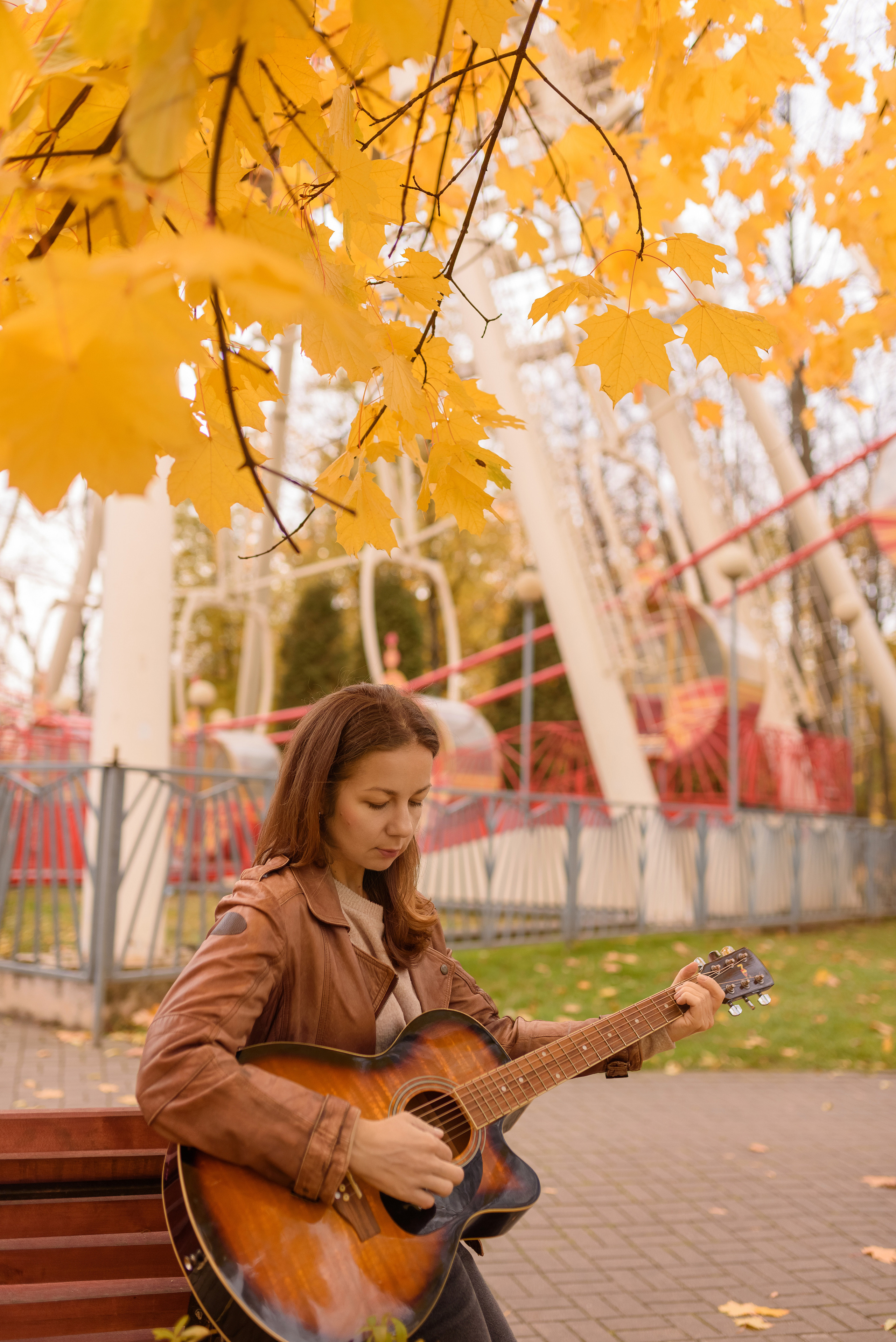 Осенний парк. Семейный фотограф и фотограф новорожденных в Вильнюсе Ирина Беленкевич