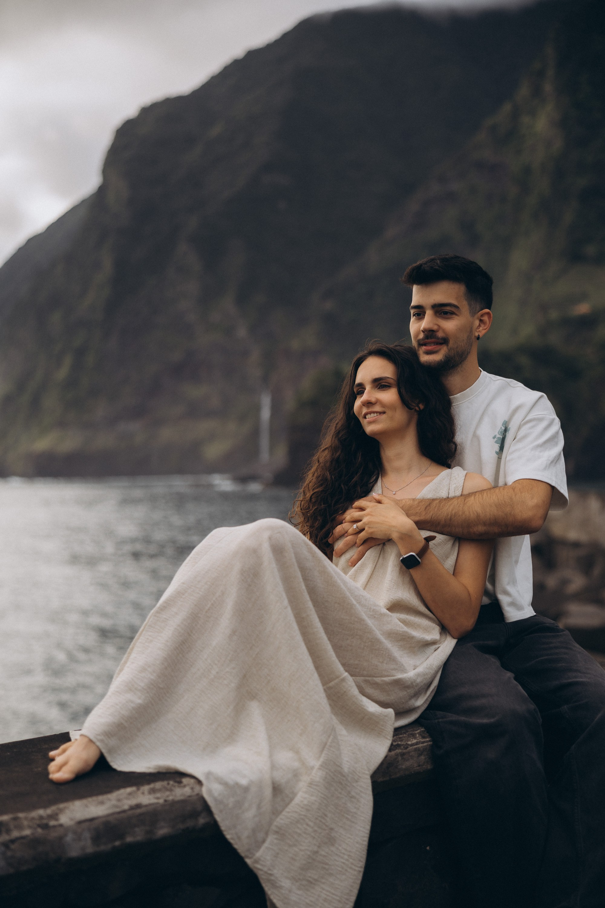 Engagement Photoshoot at Seixal Beach, Madeira | Romantic Couple Session