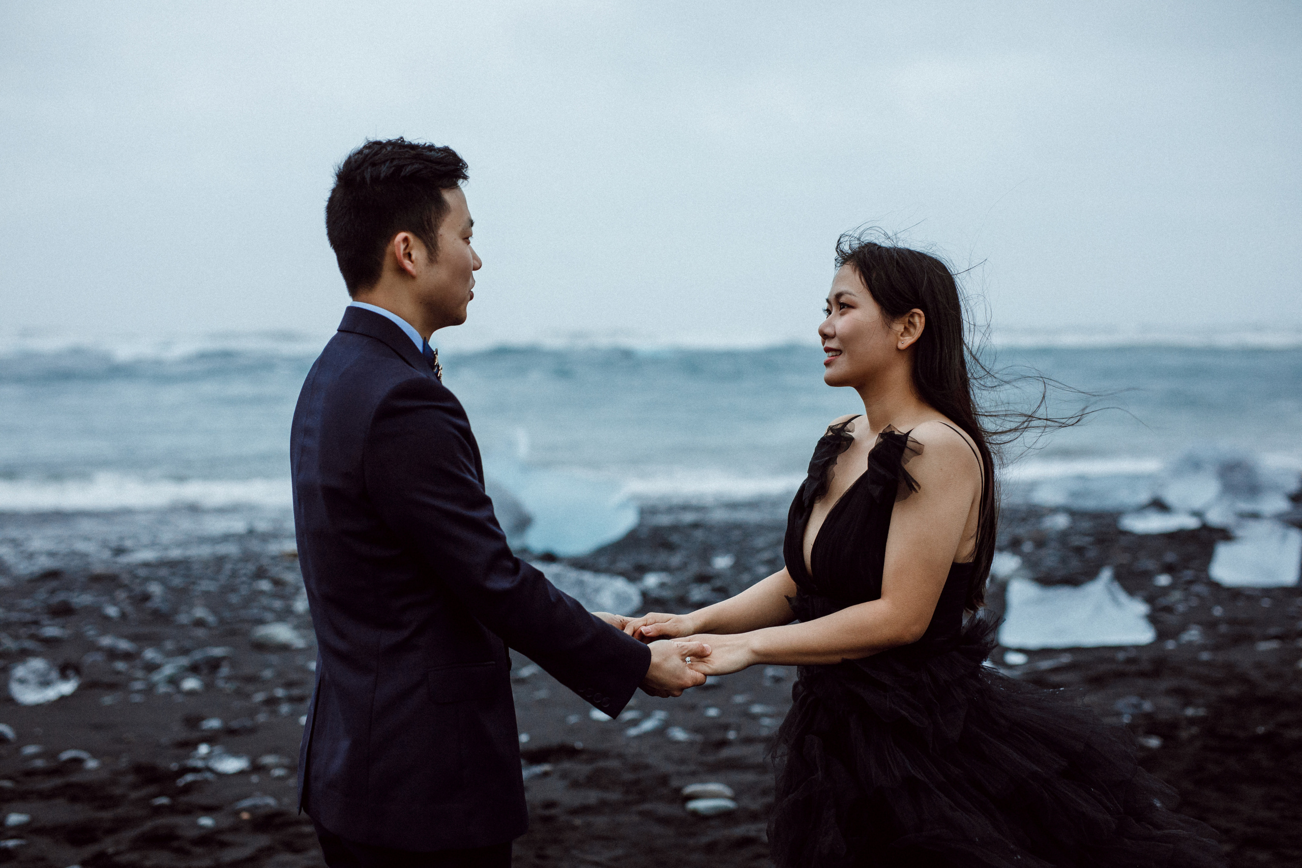Pre-wedding photoshoot in Iceland. Iceland elopement photographer & videographer