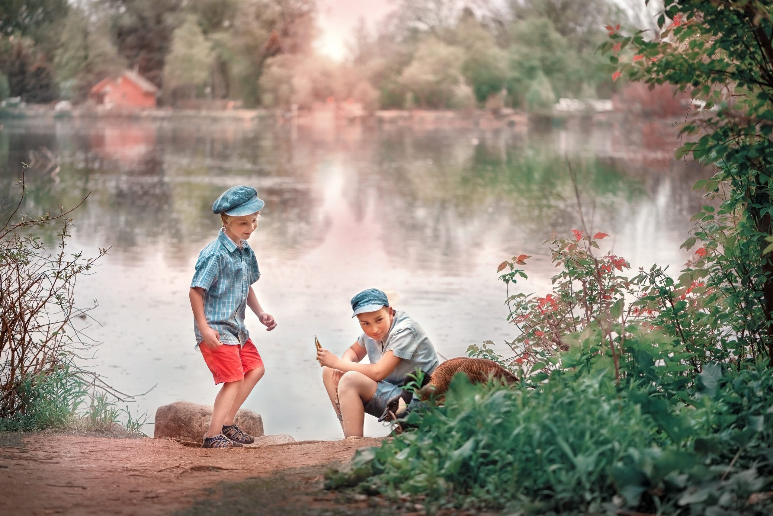 Dreamy evening photoshoot for boys. Playing. Family, children, portrait and fine art Toronto photographer. I delive