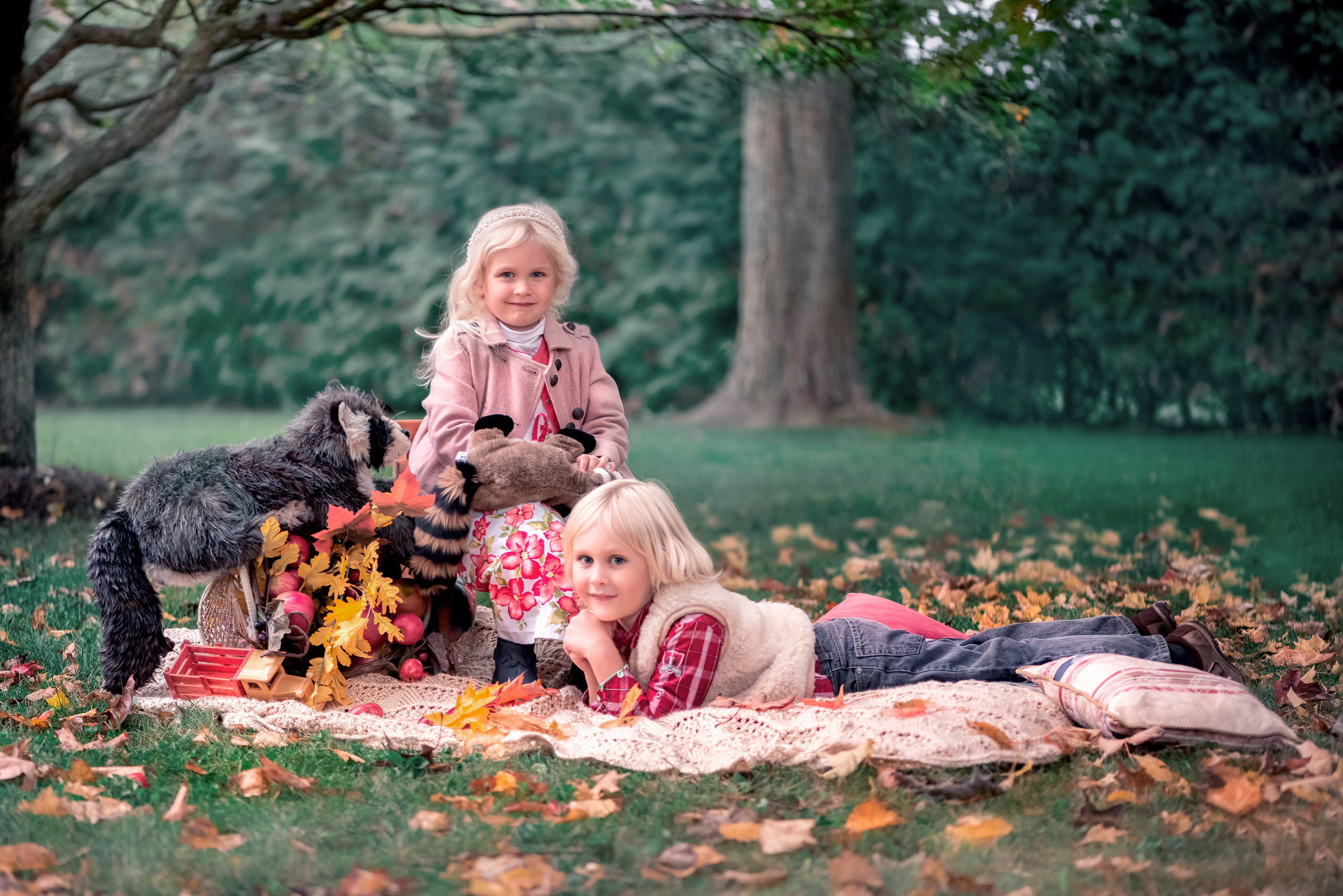 Playful walk of a grandmather and her cute grandchildren around their. Family, children, portrait and fine art Toronto photographer. I delive