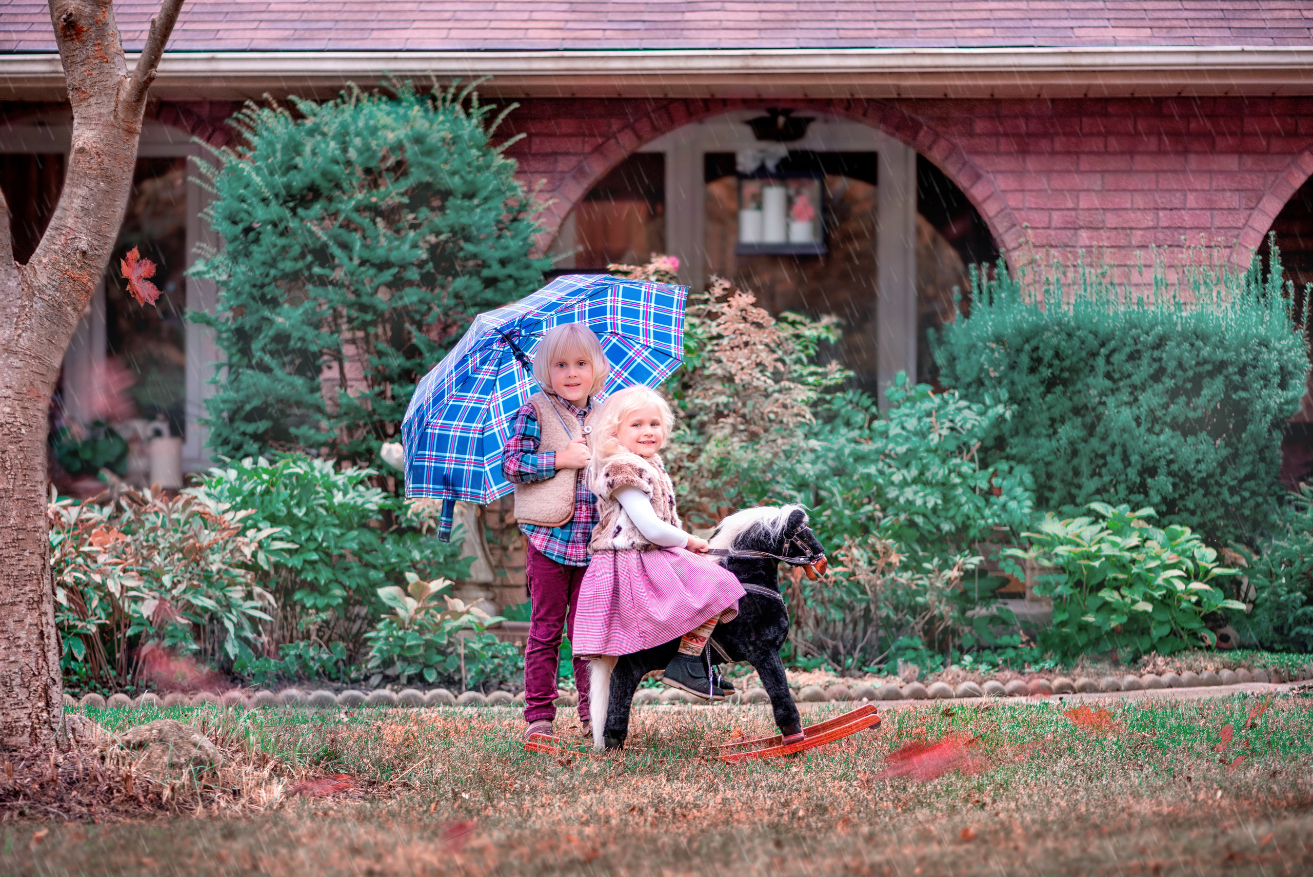 Playful walk of a grandmather and her cute grandchildren around their. Family, children, portrait and fine art Toronto photographer. I delive