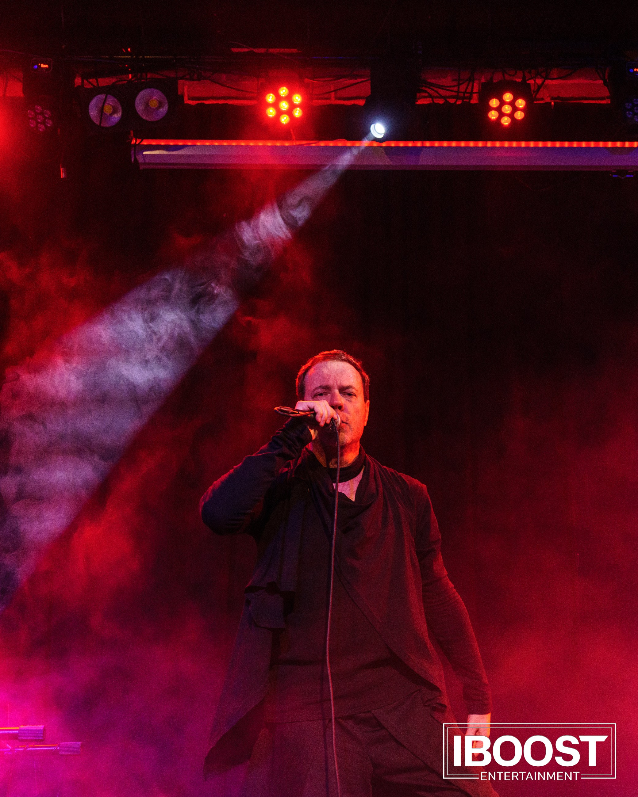 Lead singer performing on stage during the Animal JazZ concert in Sofia.