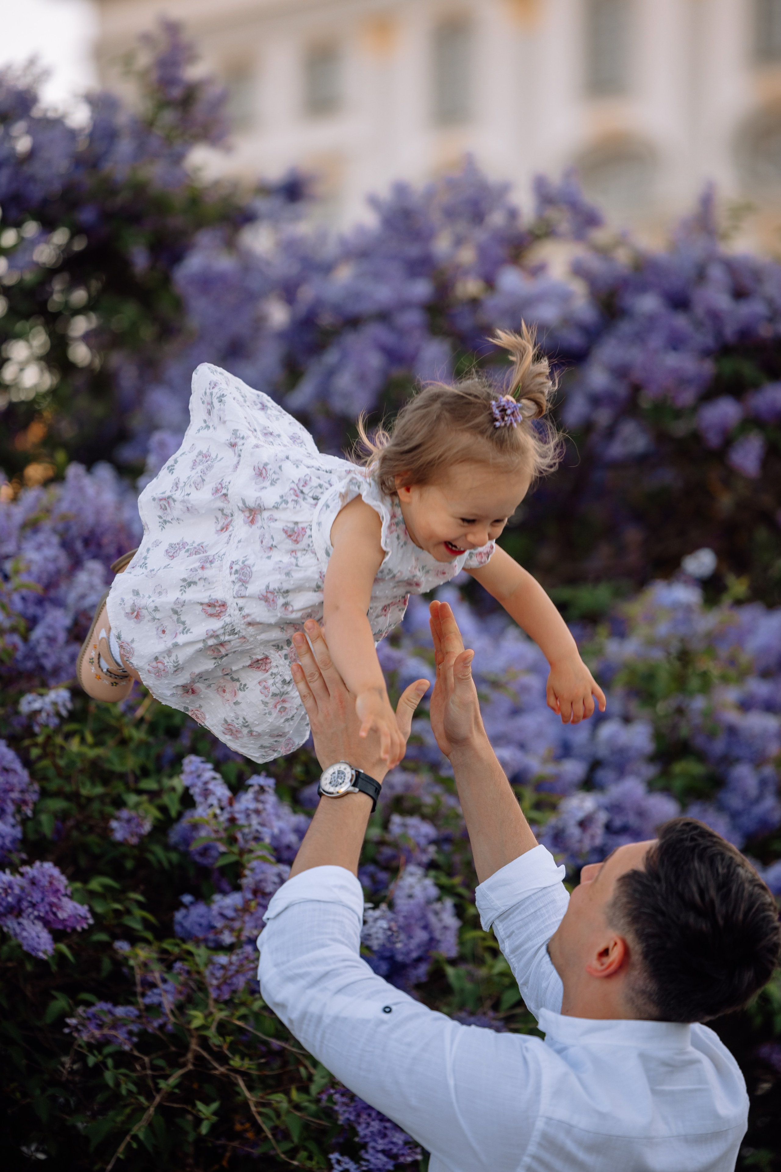 Schloss Nymphenburg: Mama, Papa und ein süßes Mädchen. Hochzeitsfotograf München Taufe Familienfotograf Tanja Mauke