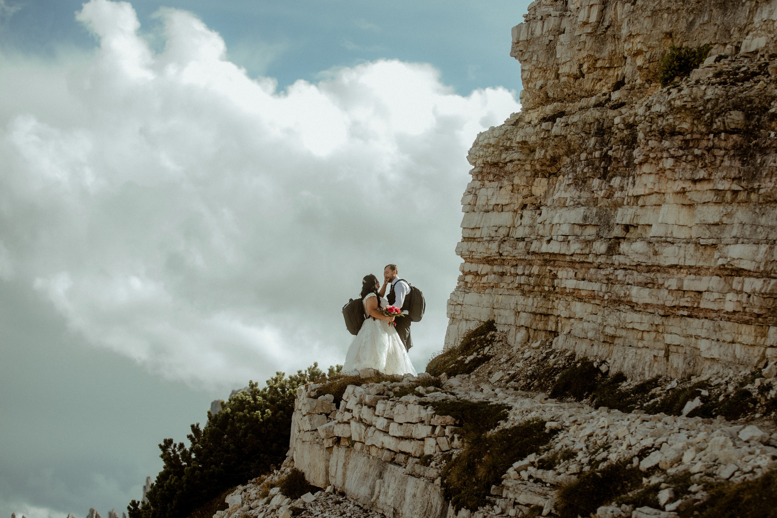Secret Dolomites elopement at Lago di Braies & Cadini di Misurina | Best place to elope in Italy. Iceland elopement photographer & videographer