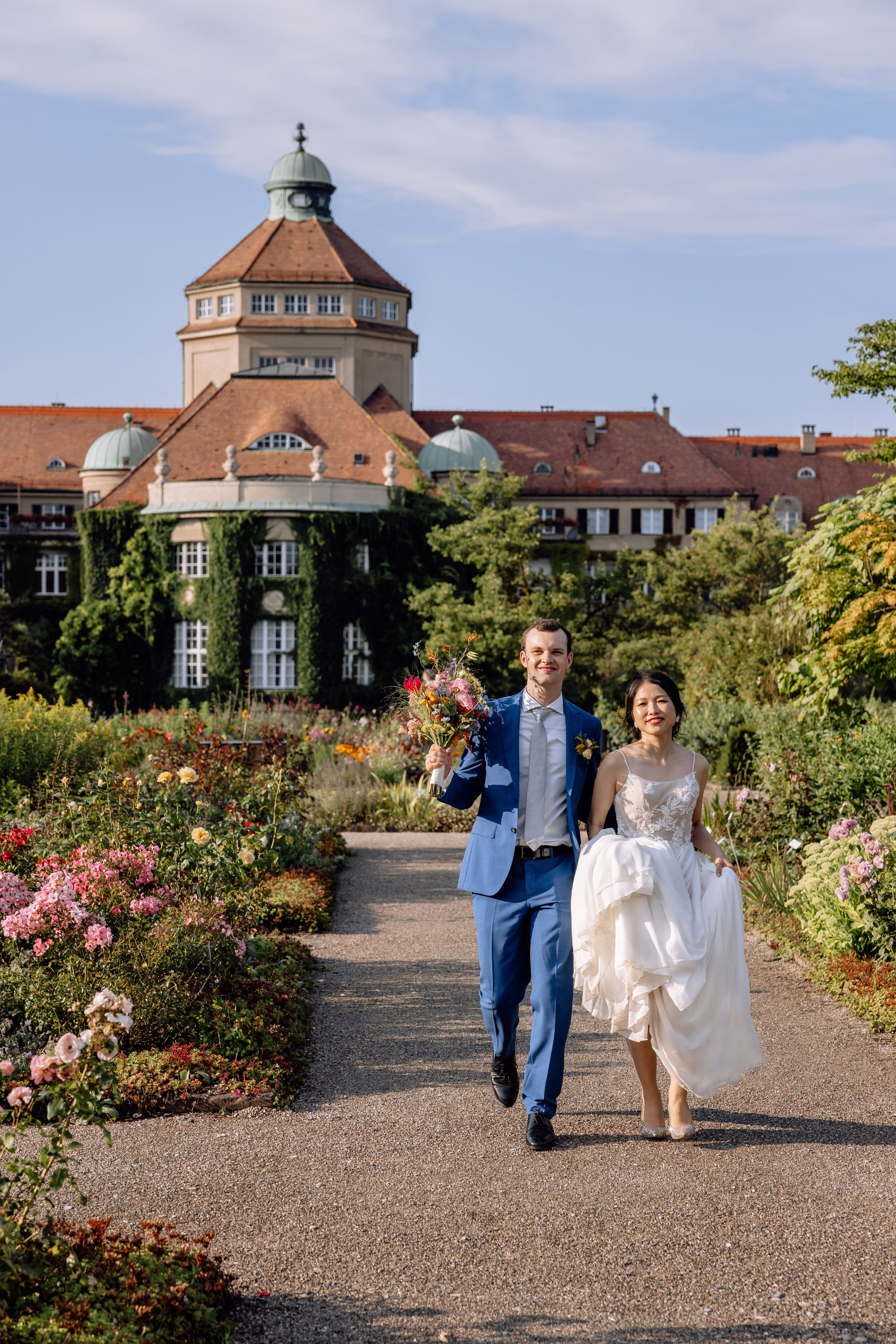 Café im Botanischen Garten. Deutsche - Japanische Hochzeit. Hochzeitsfotograf München Taufe Familienfotograf Tanja Mauke