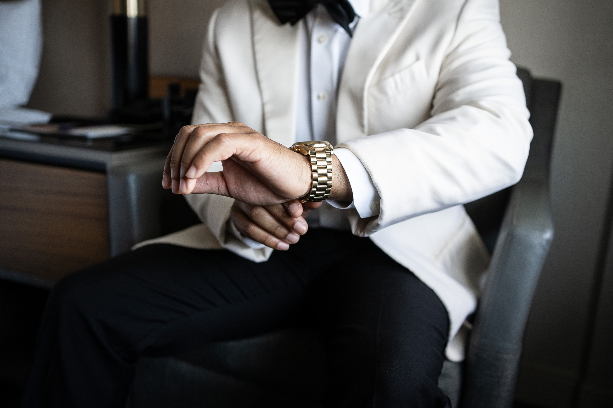 groom getting ready