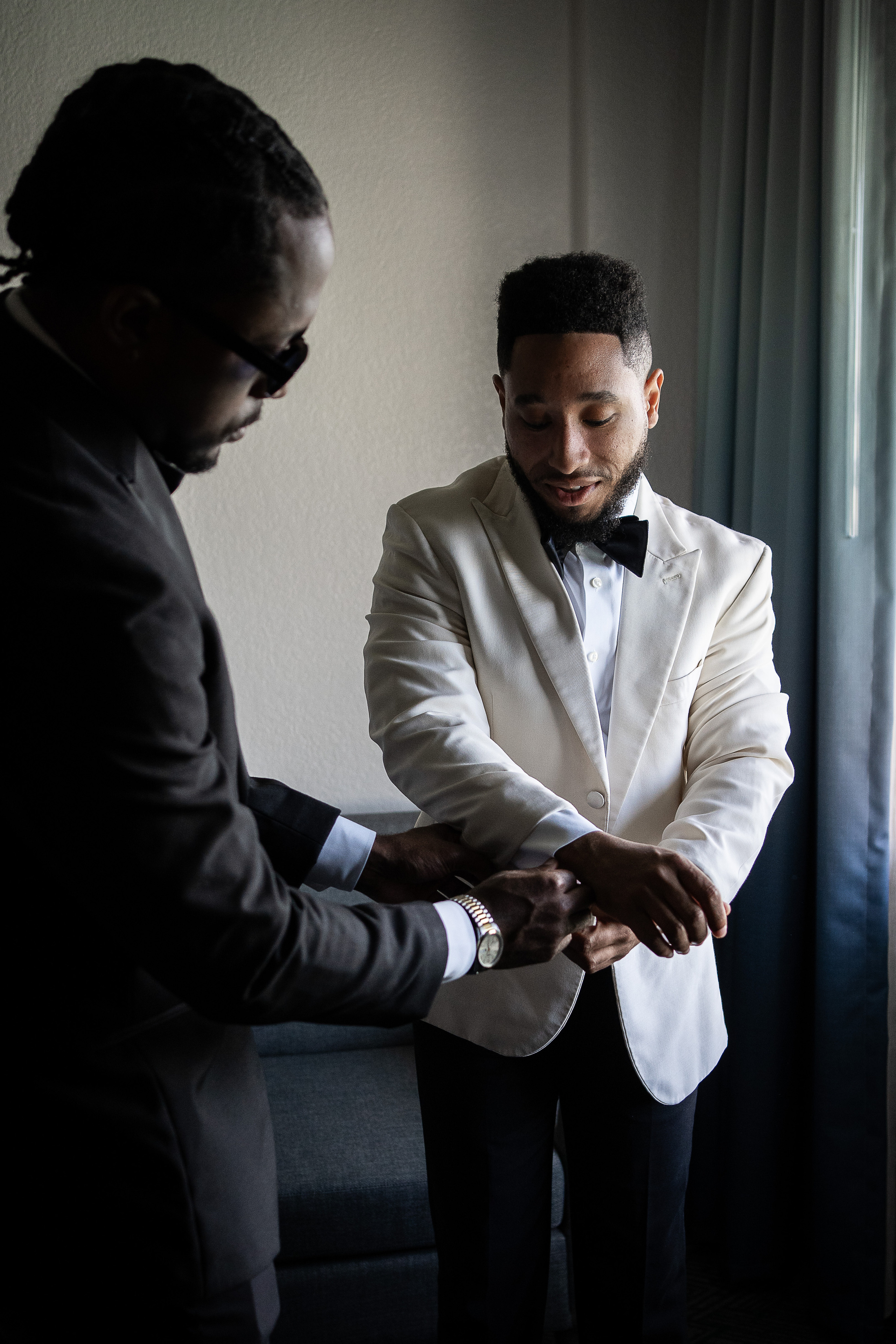 groom getting ready
