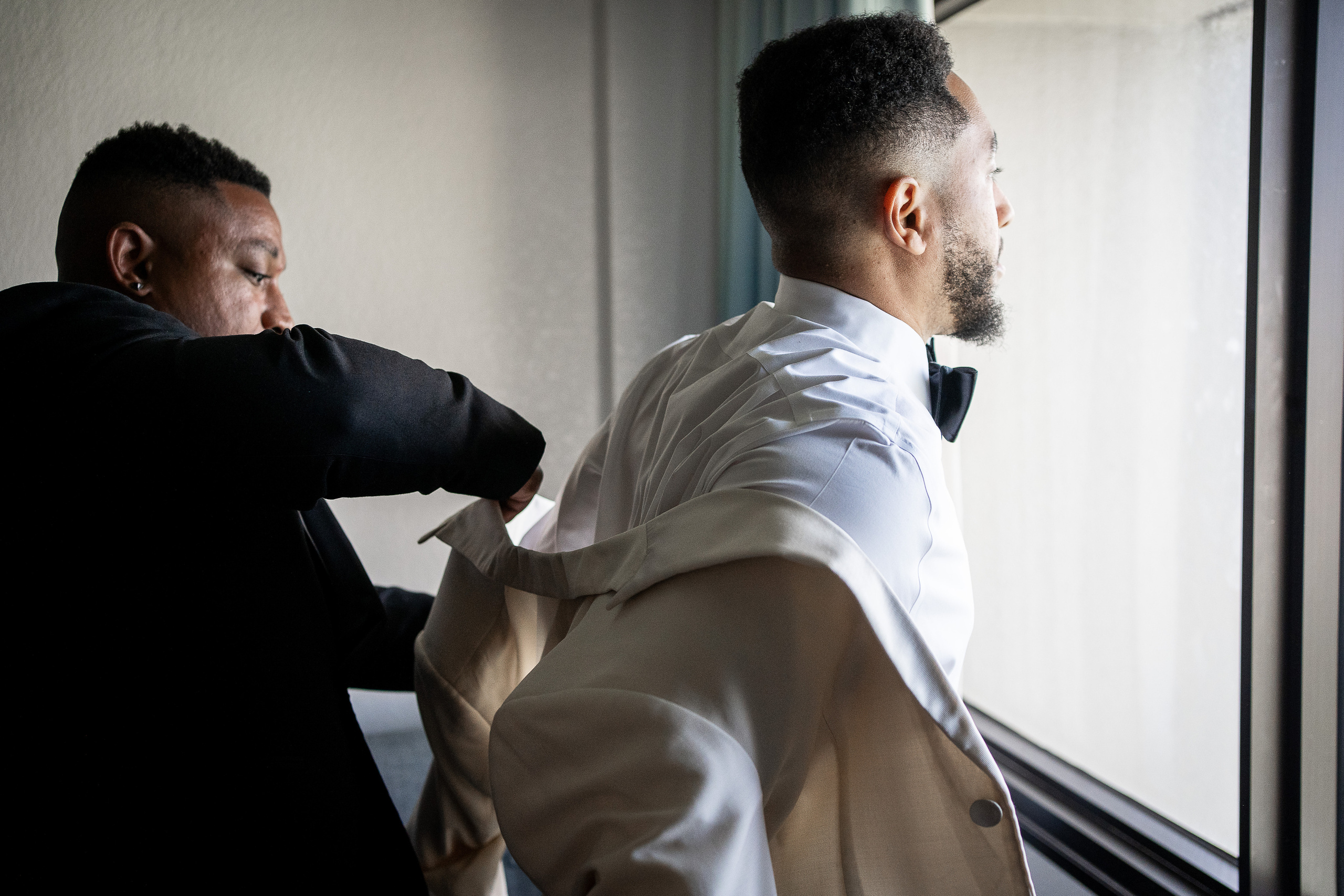 groom getting ready