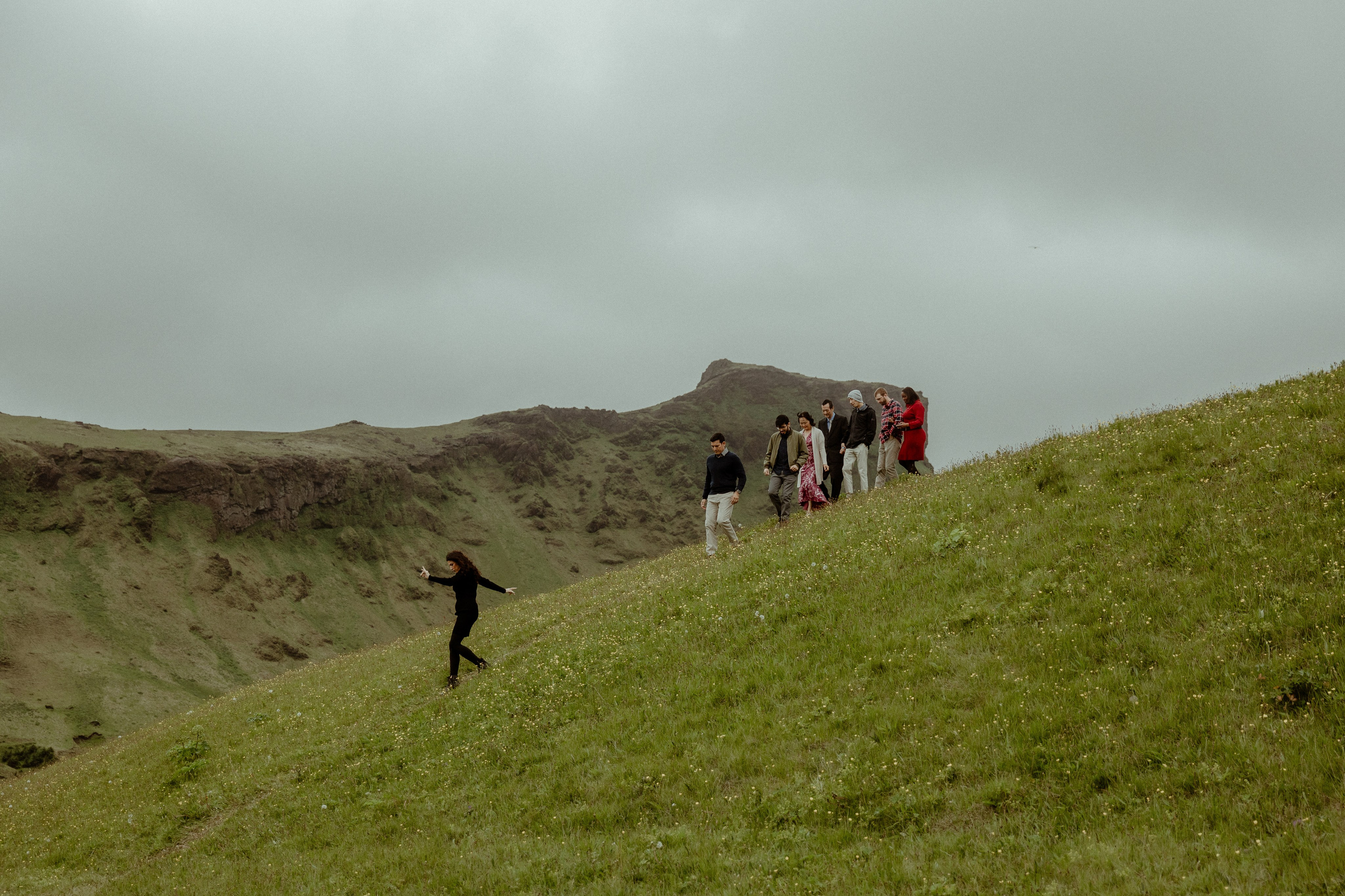 Elopement at Kvernufoss Waterfall. Iceland elopement photographer & videographer