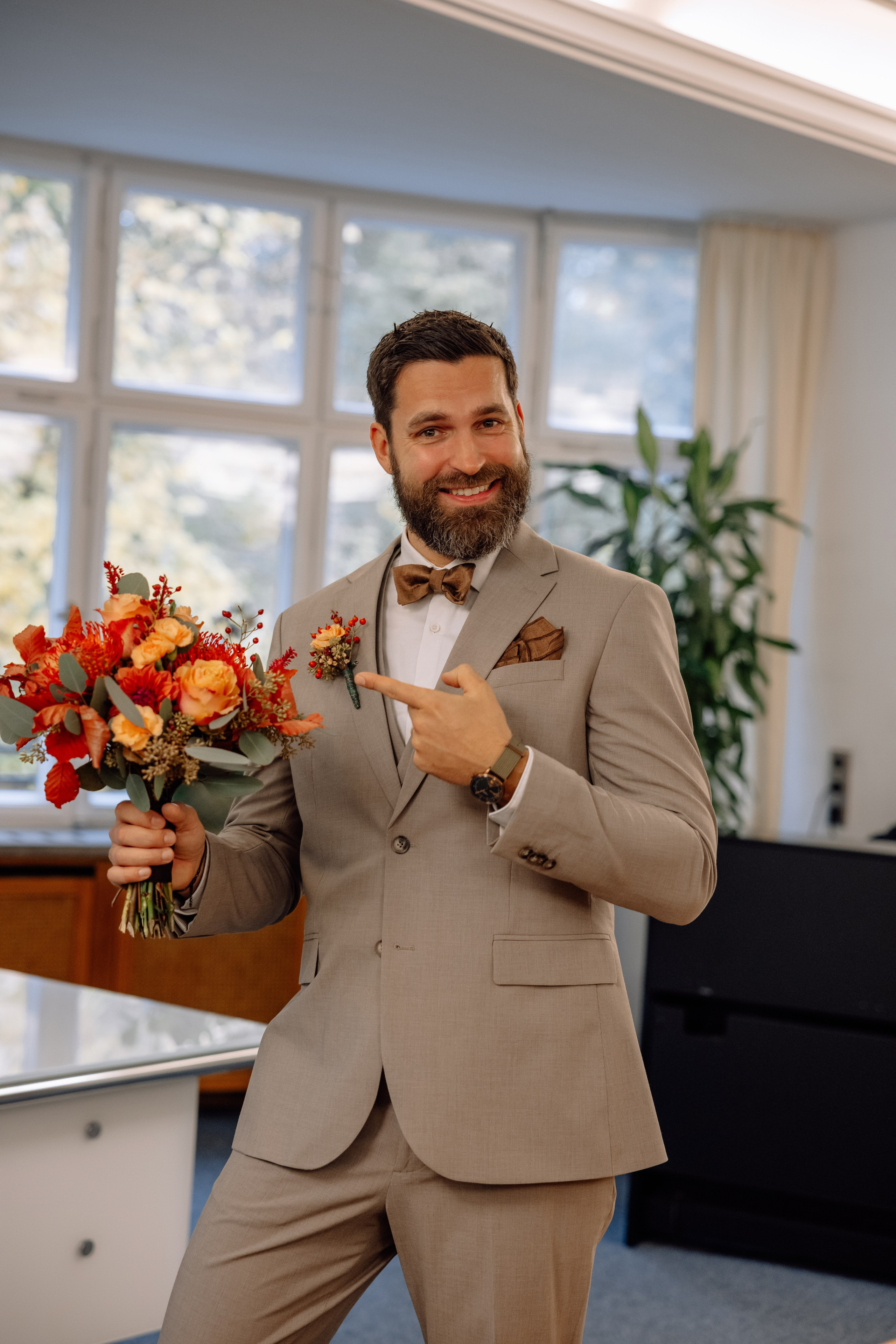 Herbsthochzeit im Standesamt Schwabing. Hochzeitsfotograf München Taufe Familienfotograf Tanja Mauke