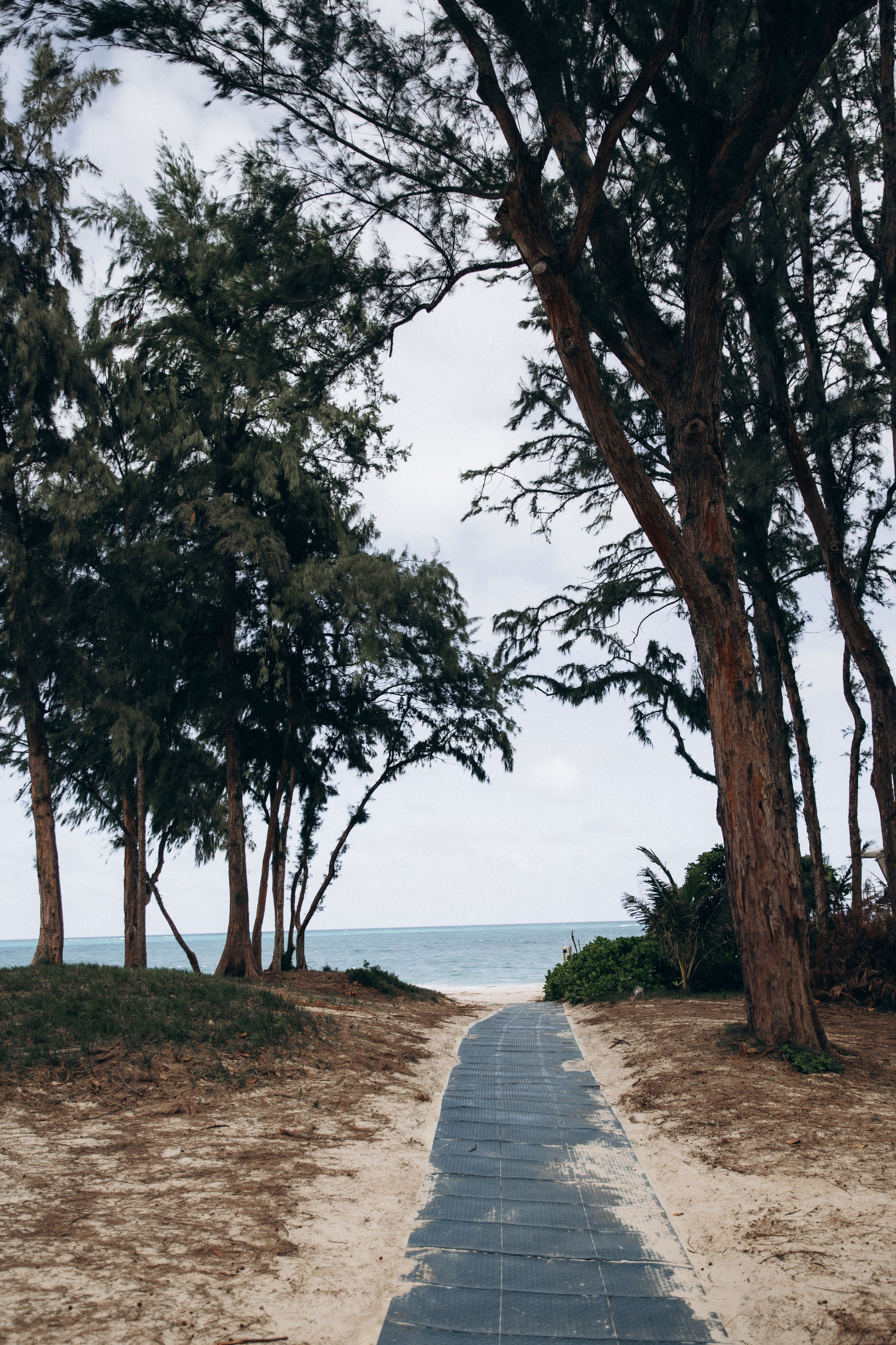 A pathway to Waimanalo beach, Oahu