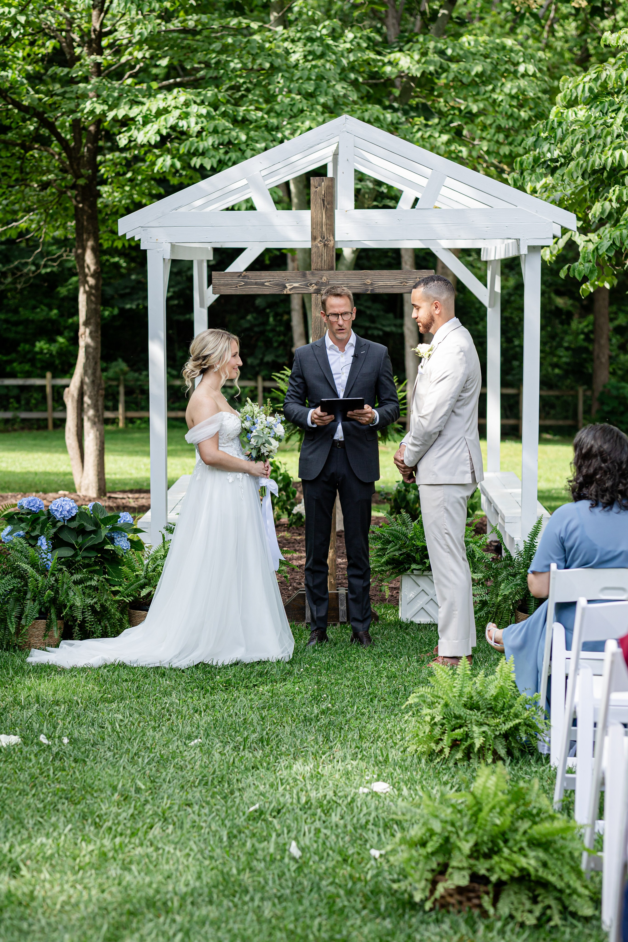 Blue wedding of Stacey and Madison at Liberty Hall Bed & Breakfast located in Traveler’s Rest SC. Wedding and portrait photography in Greenville SC