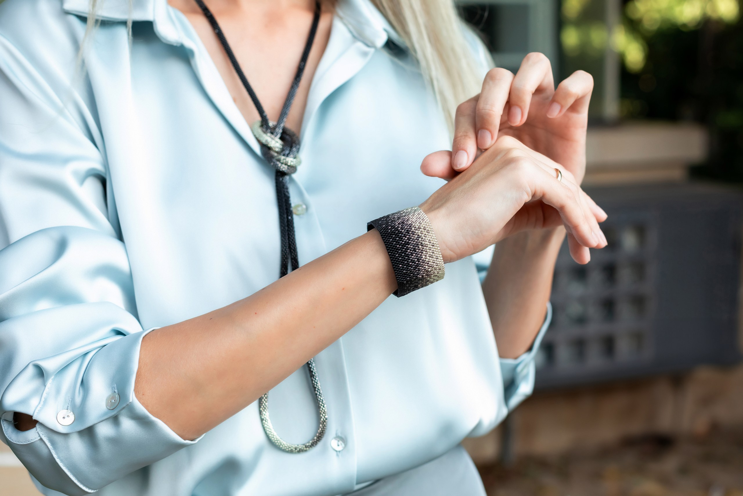 Photo shoot for a brand of handmade jewellery made of jewellery beads