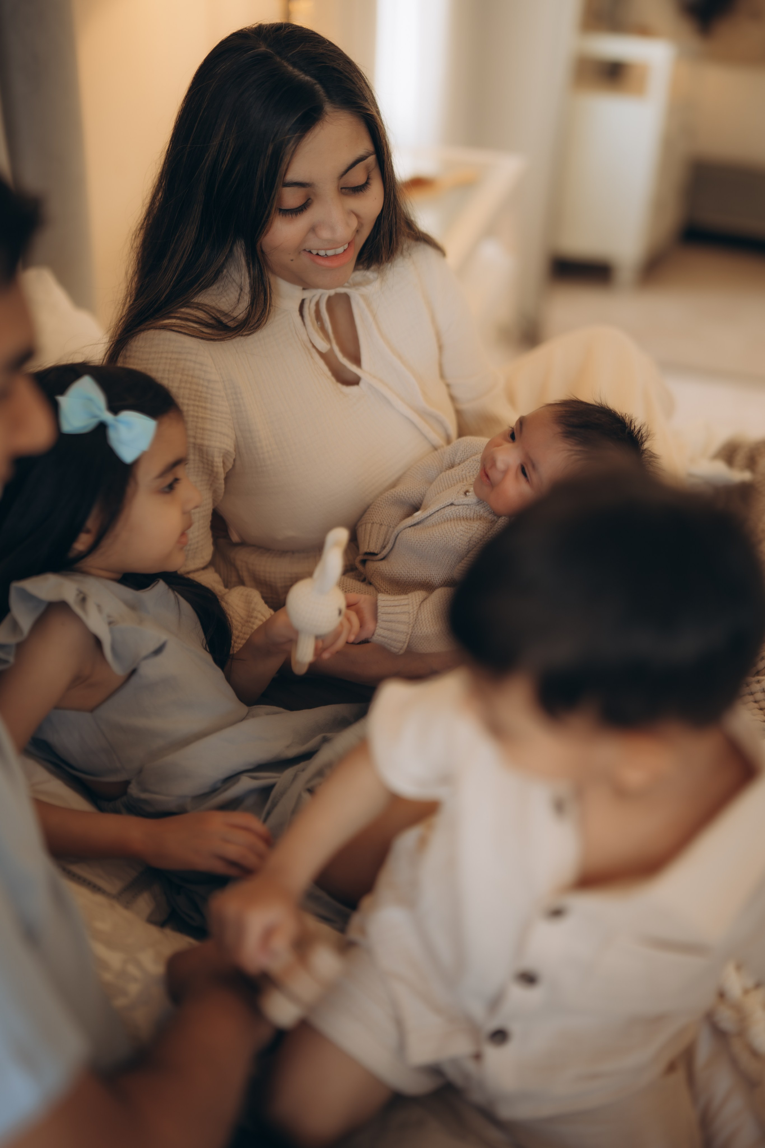 Newborn in home family stories. Lifestyle Family Photographer in Pennsylvania