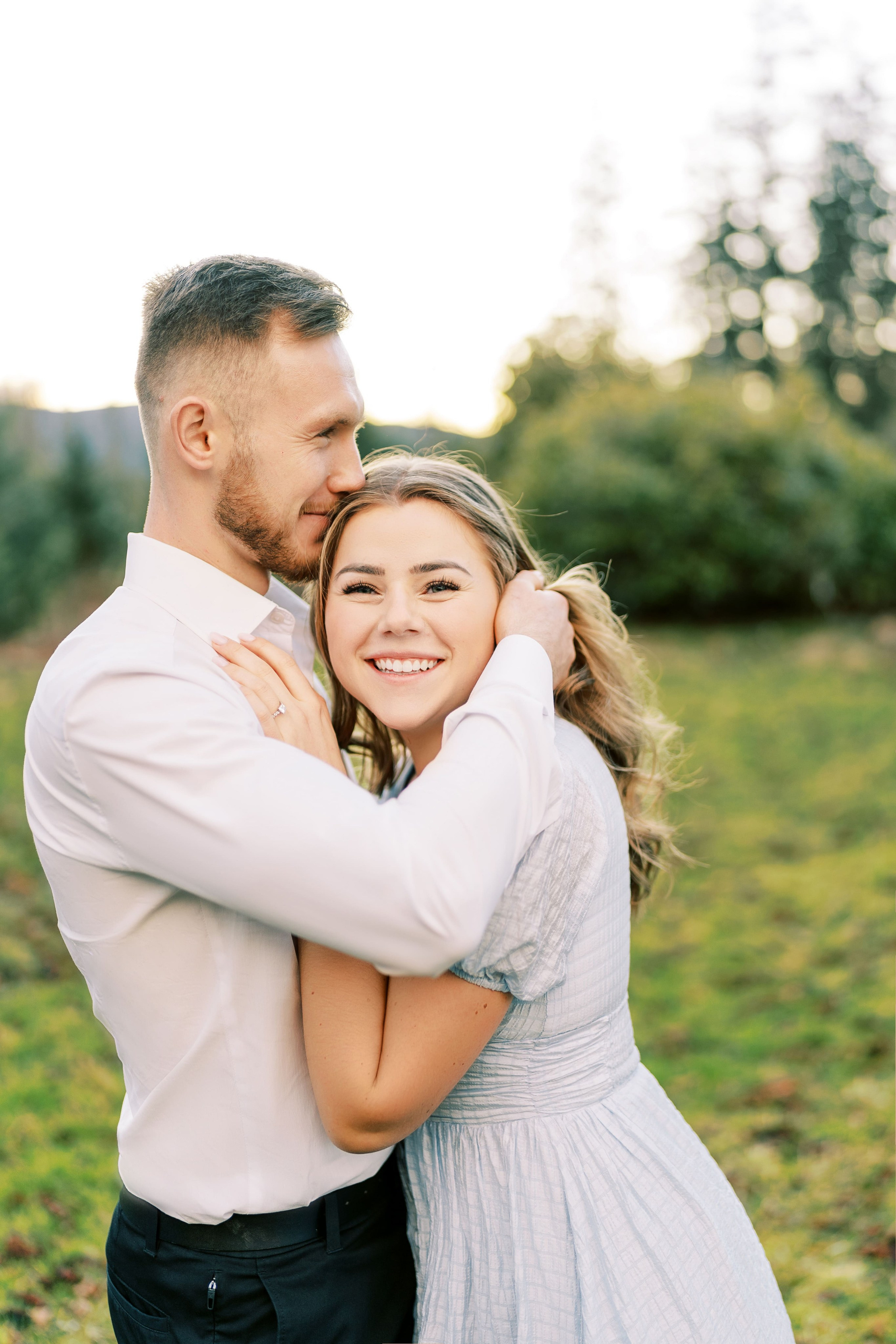 Engagement photo shoot/ Dmitry and Julia/ February 2024. North Bend, Washington. EVAN ARISTOV WEDDING PHOTOGRAPHY — Seattle Wedding Photographer