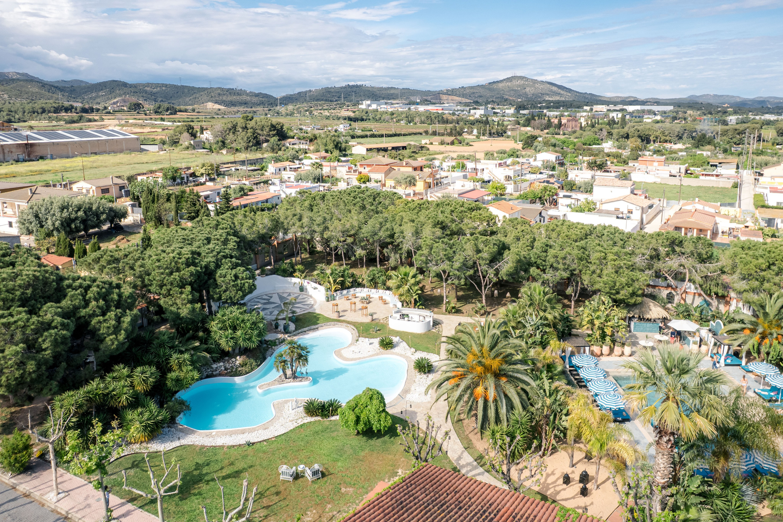 Gran Villa Rosa - a drone shot with the full overview of the venue