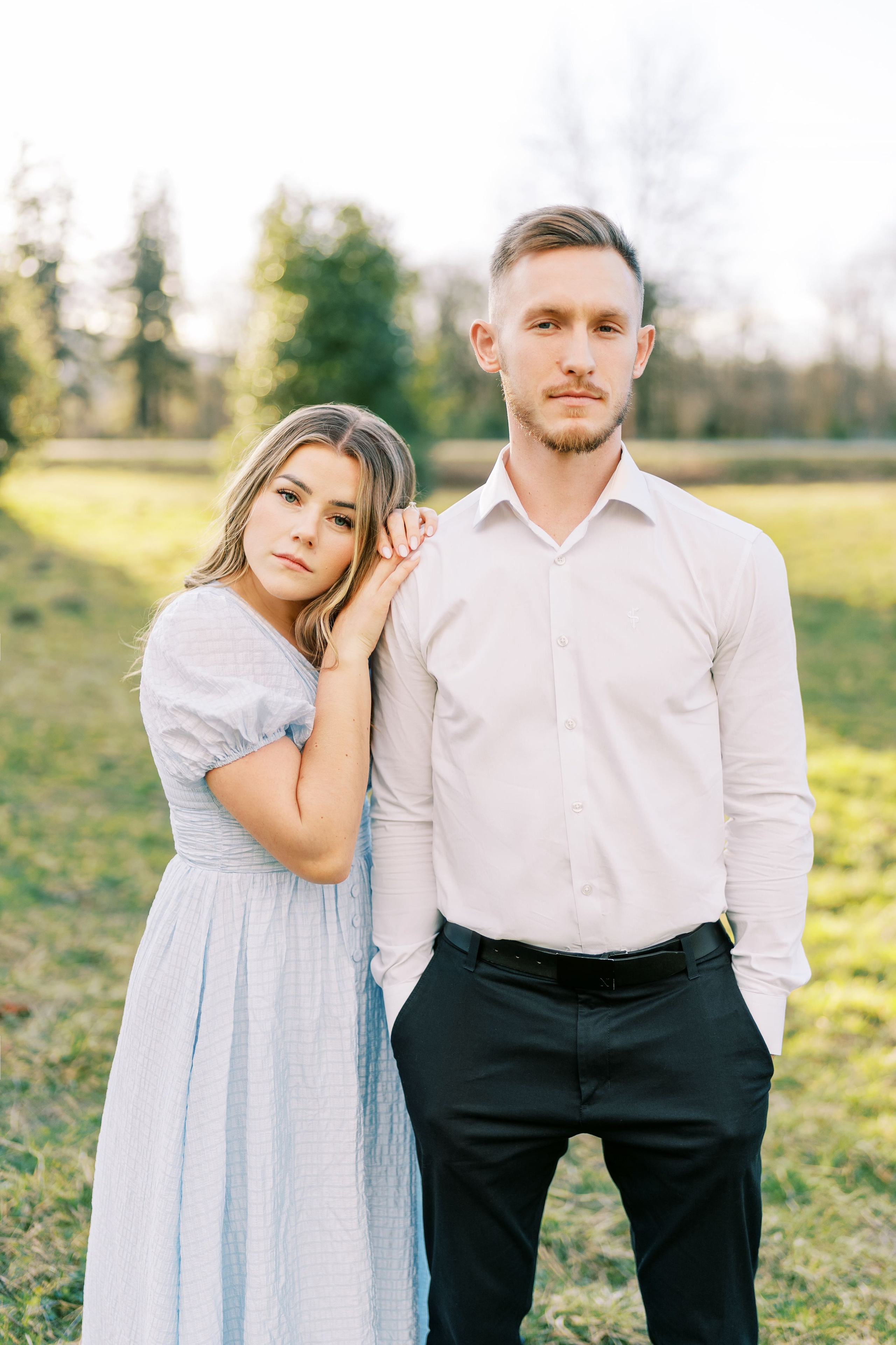 Engagement photo shoot/ Dmitry and Julia/ February 2024. North Bend, Washington. EVAN ARISTOV WEDDING PHOTOGRAPHY — Seattle Wedding Photographer