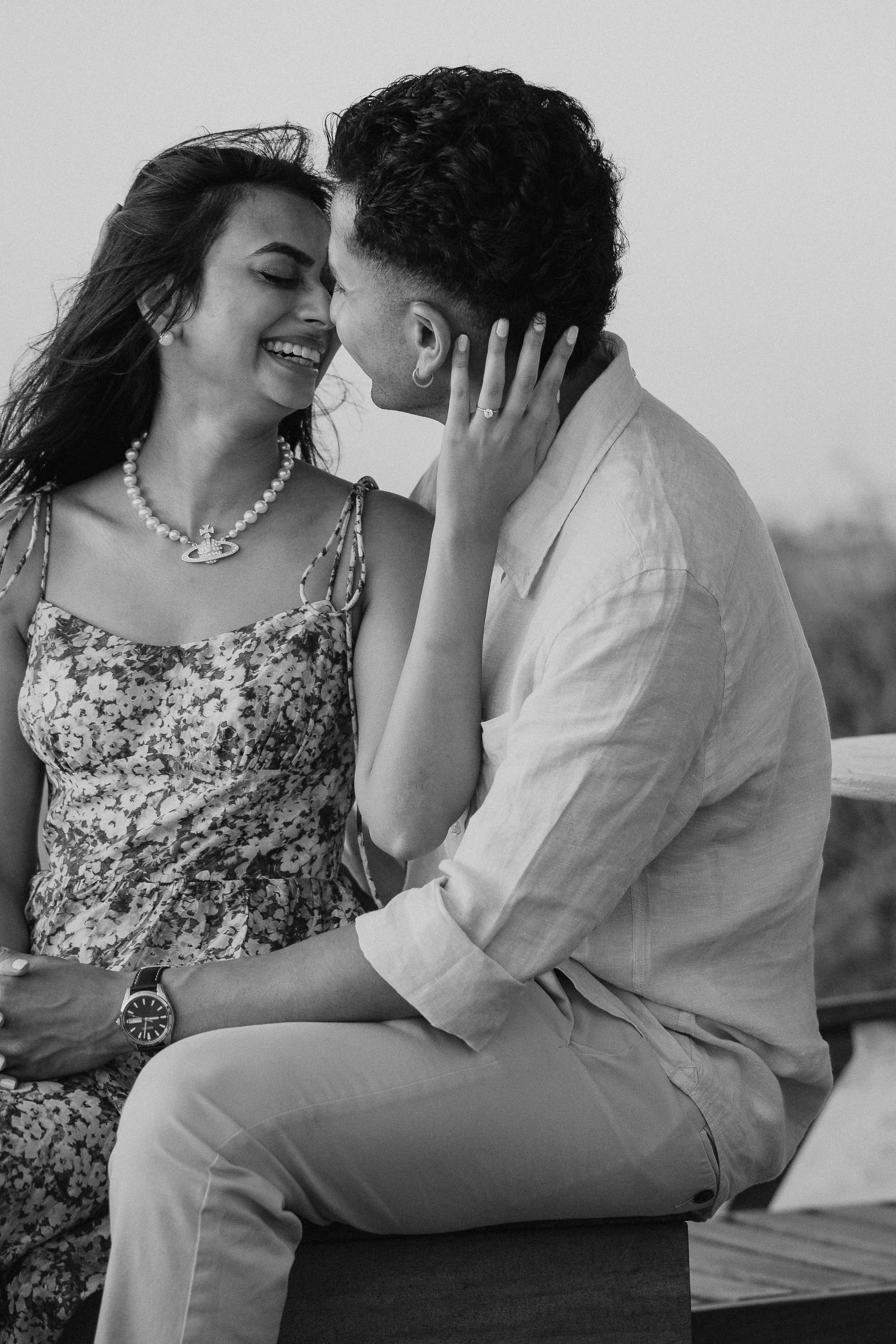 Dusk Wedding Proposal in Cap Rocat with UK clients. Mallorca Wedding, Corporate & Social Photographer