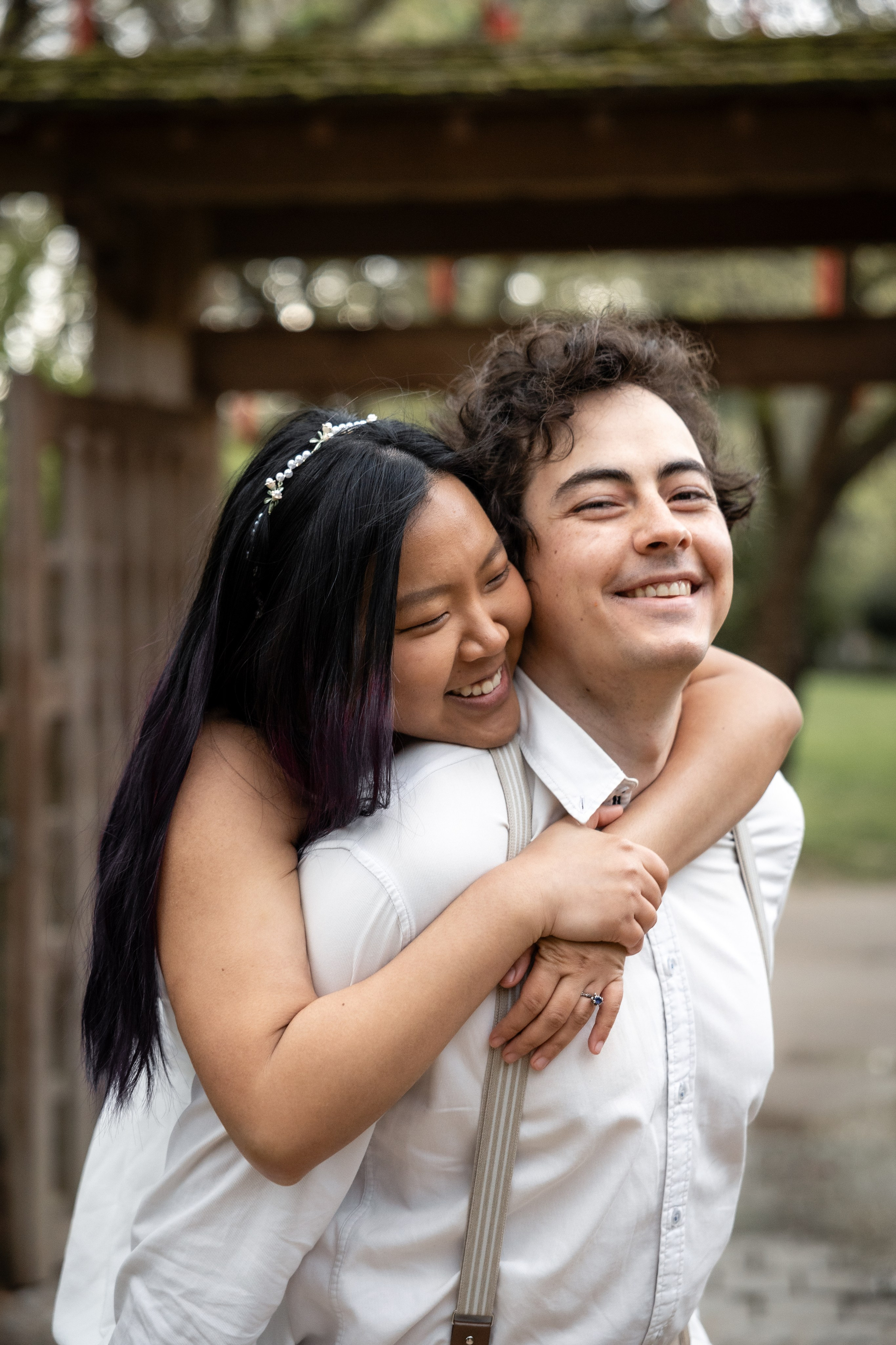 Photoshoot in the blooming Japanese Garden of Toulouse. Eugénie Smirnova — your photographer in Toulouse and southwest France