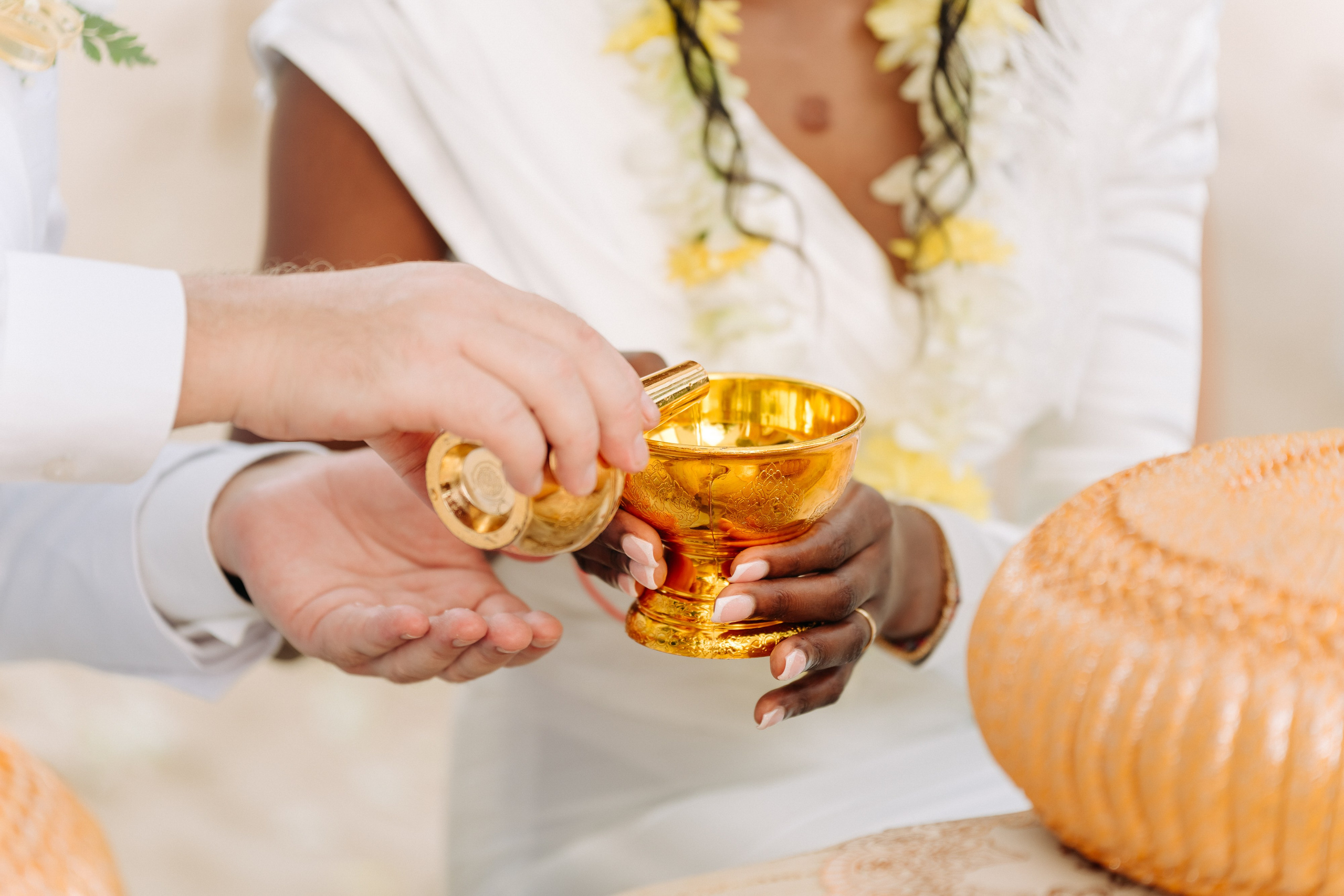 Buddhist blessing wedding Ceremony on Koh Samui, Thailand