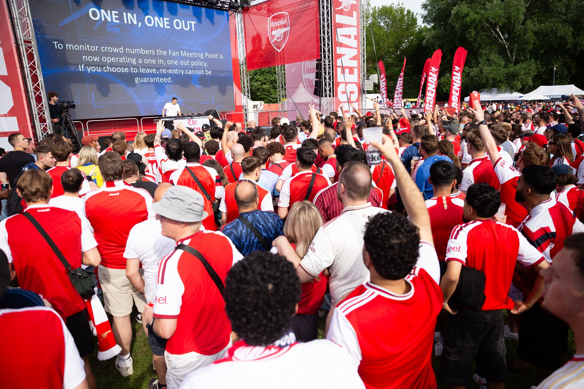 UEFA Champions League Final. Arsenal vs PSG. Budapest 2026. Arsenal Fan Zone. Photographer in Budapest — Yura Knyazev