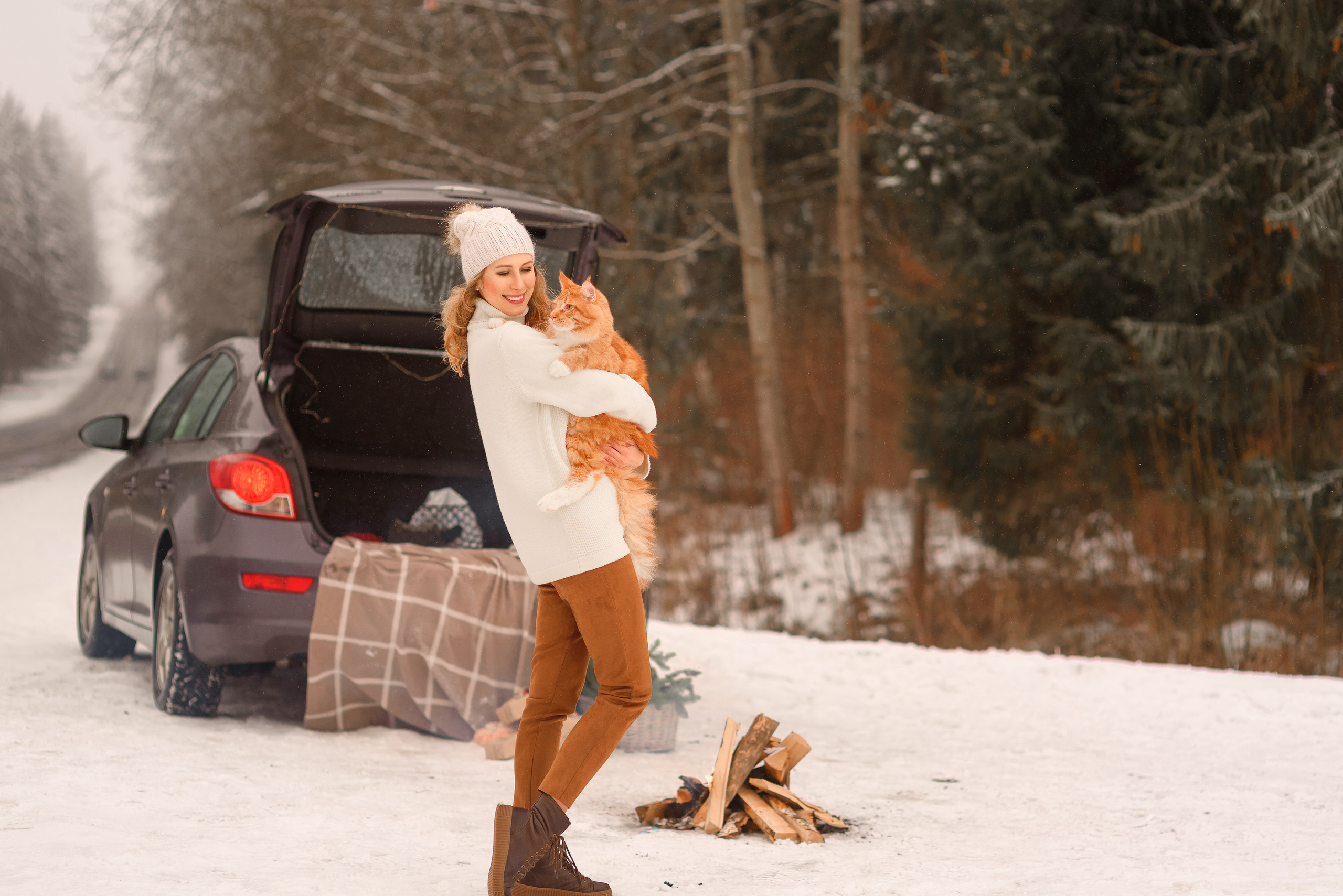 Зимняя семейная съёмка. Семейный фотограф и фотограф новорожденных в Вильнюсе Ирина Беленкевич