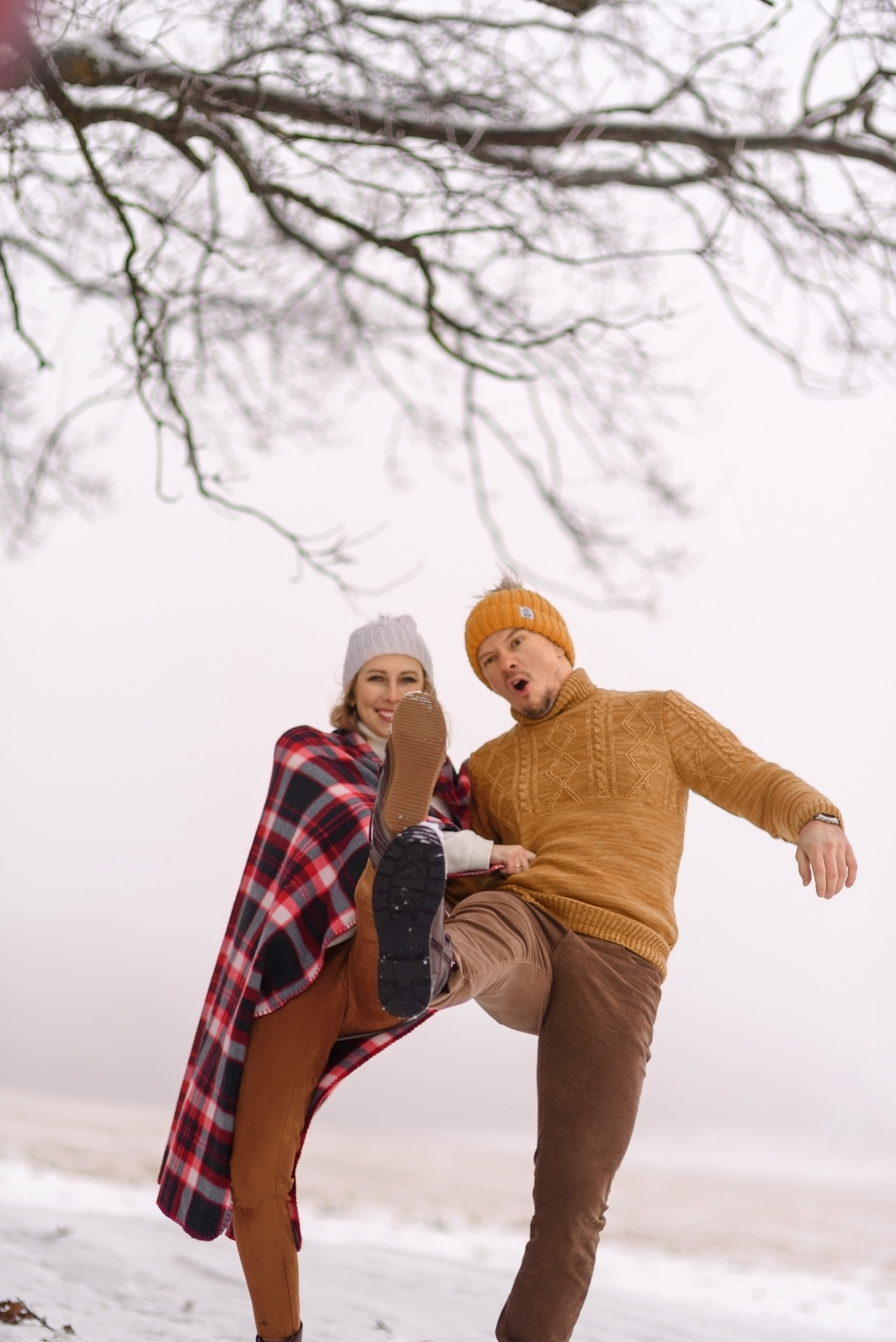 Зимняя семейная съёмка. Семейный фотограф и фотограф новорожденных в Вильнюсе Ирина Беленкевич