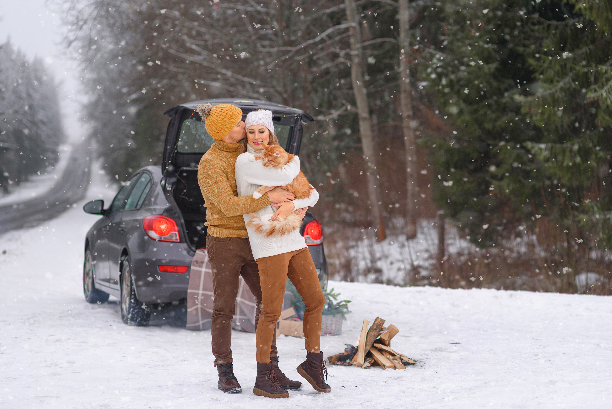 Зимняя семейная съёмка. Семейный фотограф и фотограф новорожденных в Вильнюсе Ирина Беленкевич
