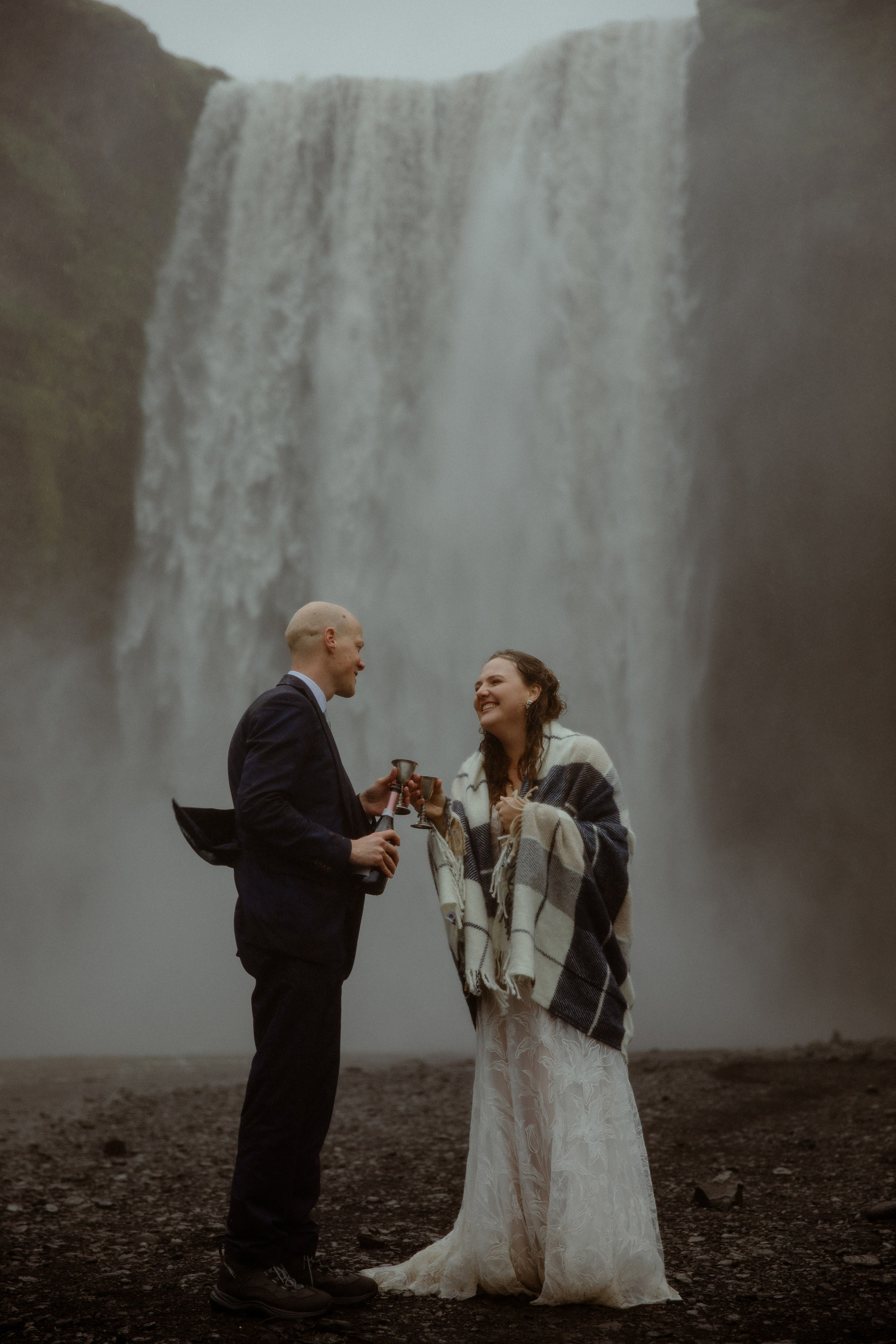 Iceland Elopement at Black Sand Beach. Iceland elopement photographer & videographer