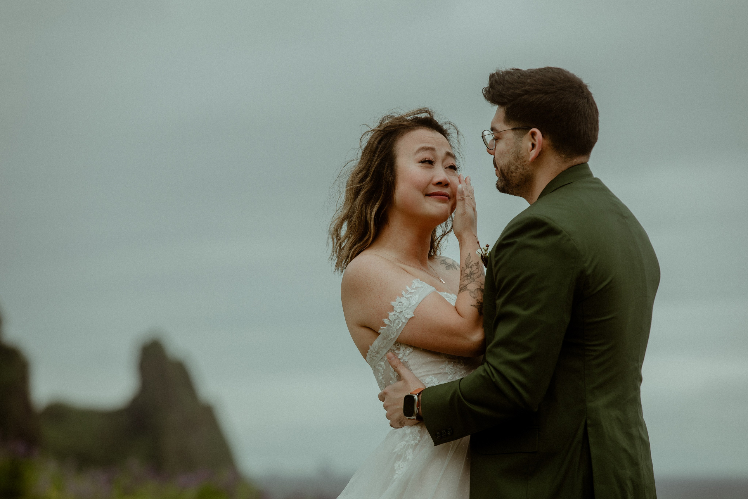 Elopement at Kvernufoss Waterfall. Iceland elopement photographer & videographer
