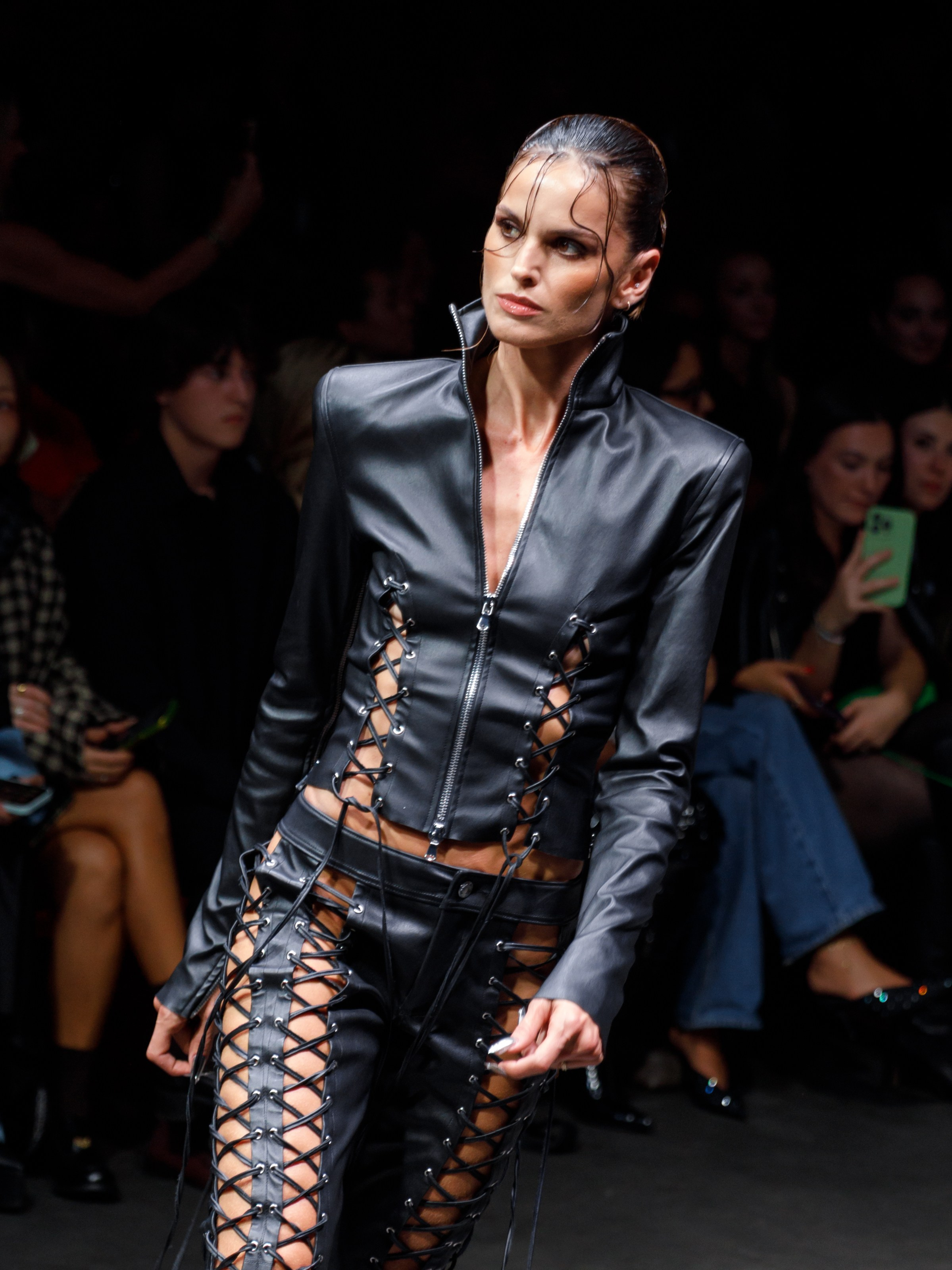 Guest smiling at fashion party – candid NYC event moment