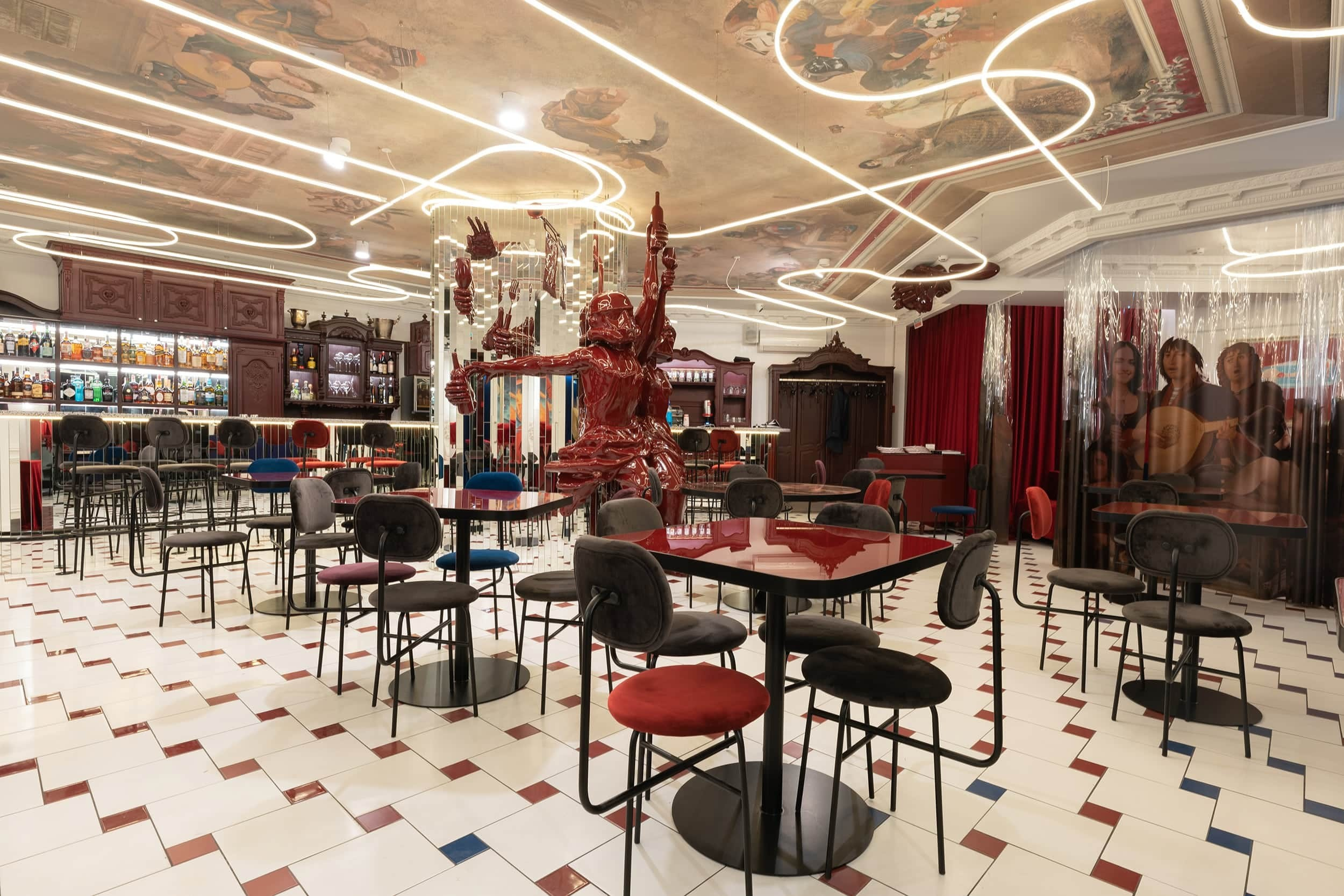 ZA POBEDOY FEEDING BAR. Дизайн интерьера и 3D-визуализация | AB Design Buro