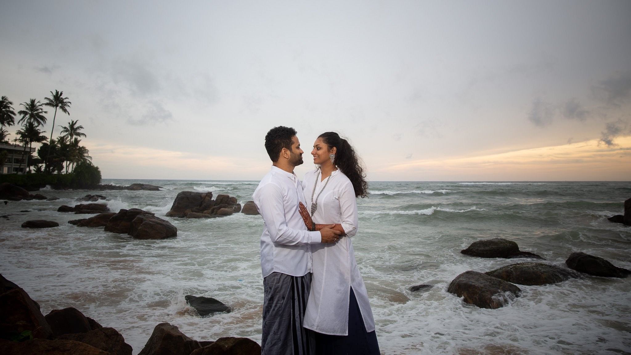 Post wedding portraits at Mount Lavinia, Sri Lanka
