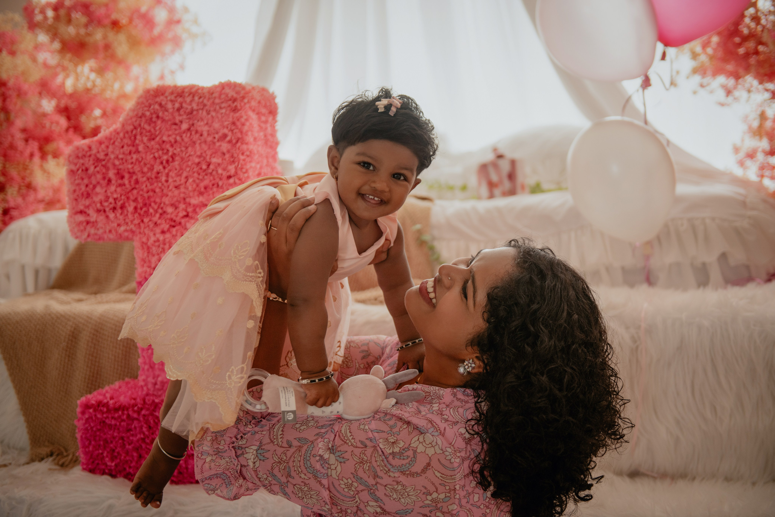 Birthday photoshoot in the studio in the centre of Prague. Professional photographer in Prague Anastasia Haritonova