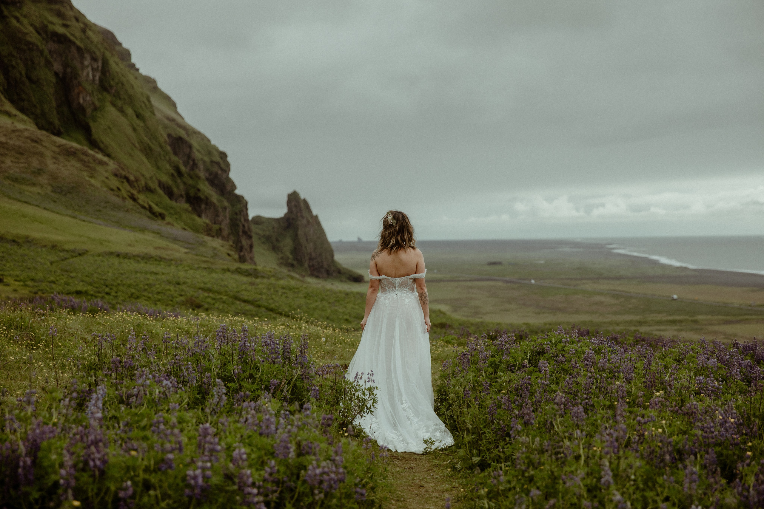 Elopement at Kvernufoss Waterfall. Iceland elopement photographer & videographer
