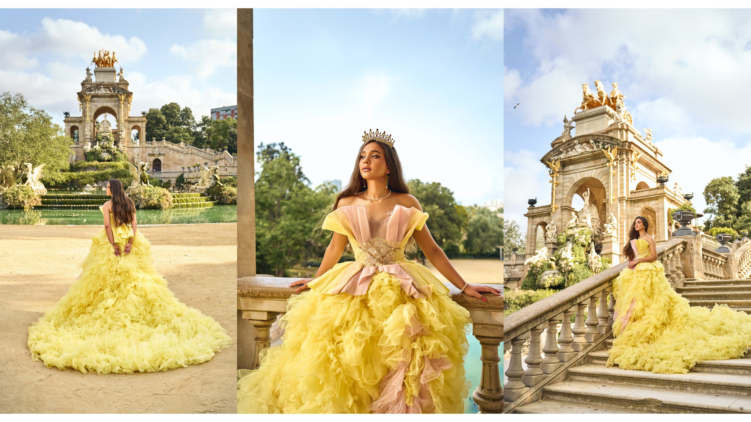 Fotógrafo de Quinceañeras en Barcelona | Sesión de 15 Años con Vestidos Únicos en Lugares Icónicos