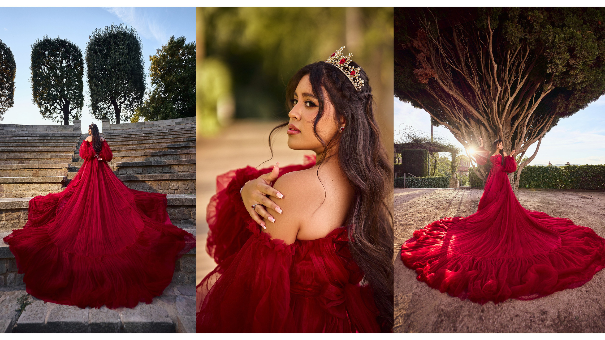 Fotógrafo de Quinceañeras en Barcelona | Sesión de 15 Años con Vestidos Únicos en Lugares Icónicos