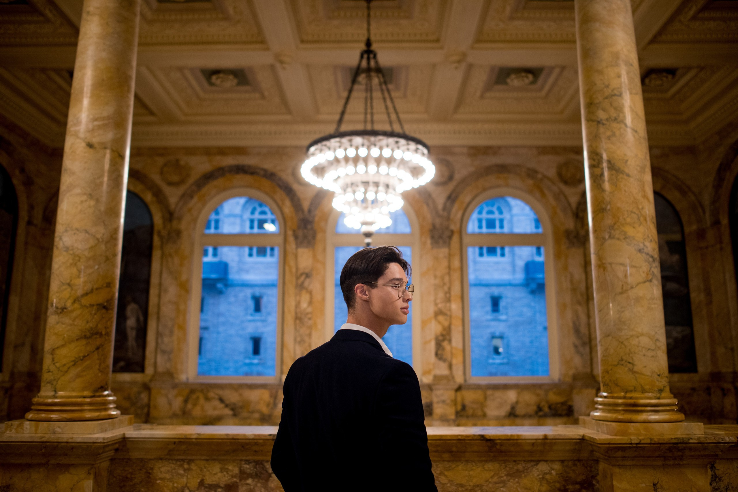 Capturing Boston’s Essence: John’s Photoshoot at Boston Public Library. Wedding photographer in Orlando, Boston & New York Anderson Marques