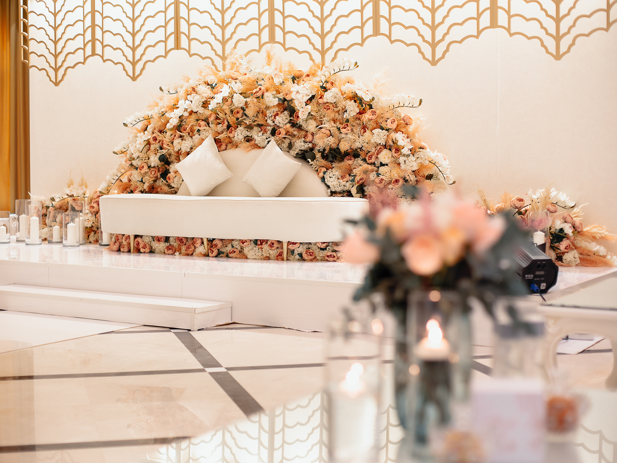 Home Gathering Wedding Set up. Wedding female photo and video studio in UAE