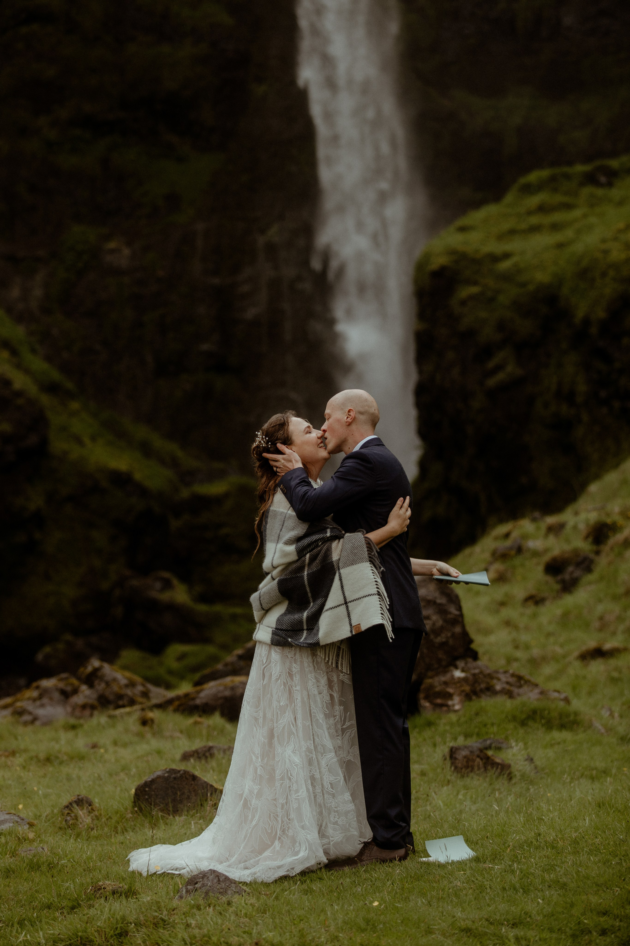Iceland Elopement at Black Sand Beach. Iceland elopement photographer & videographer