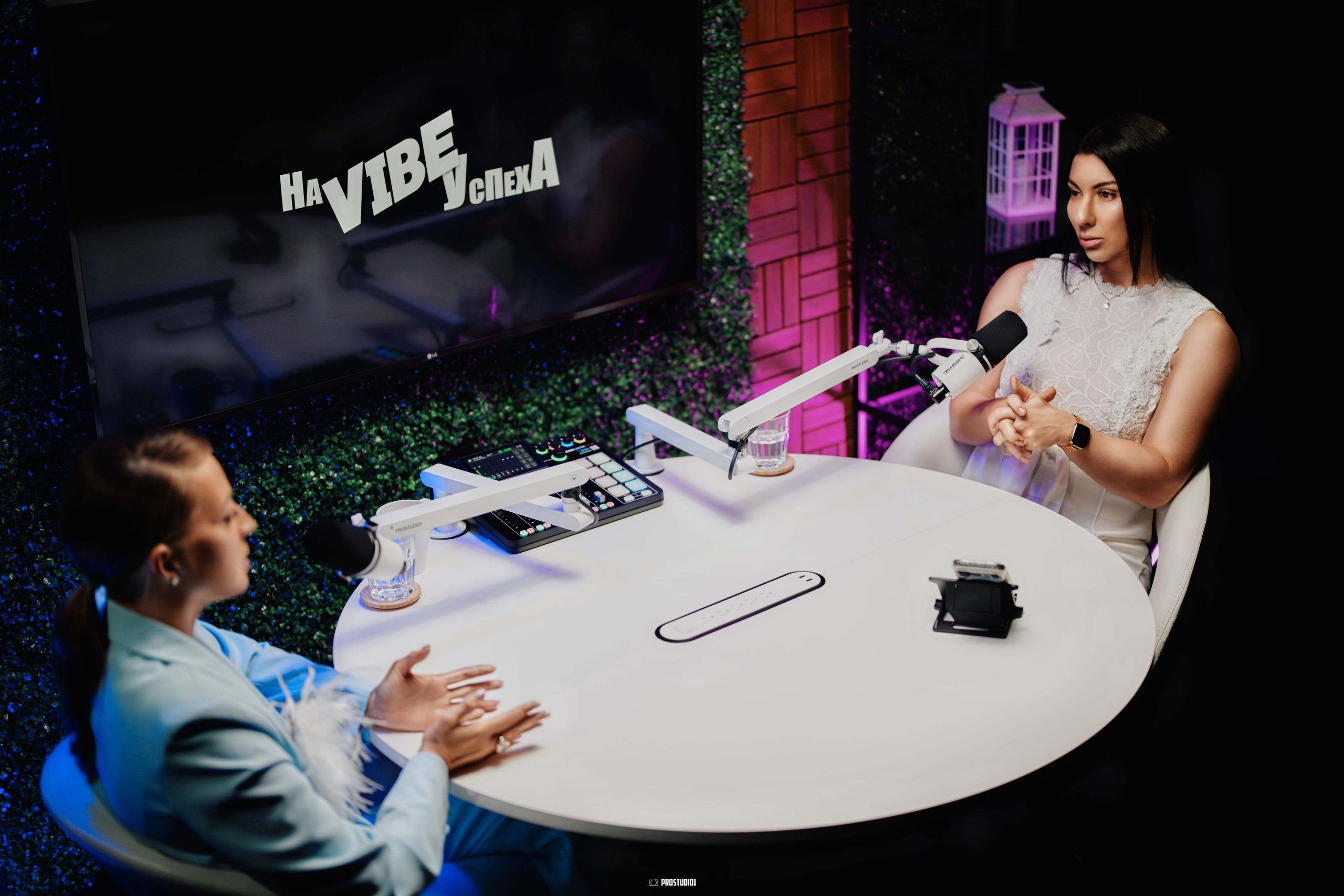 Private Podcast Studio Near Miami · Zone 1 Talk-Show Set | ProStudio1