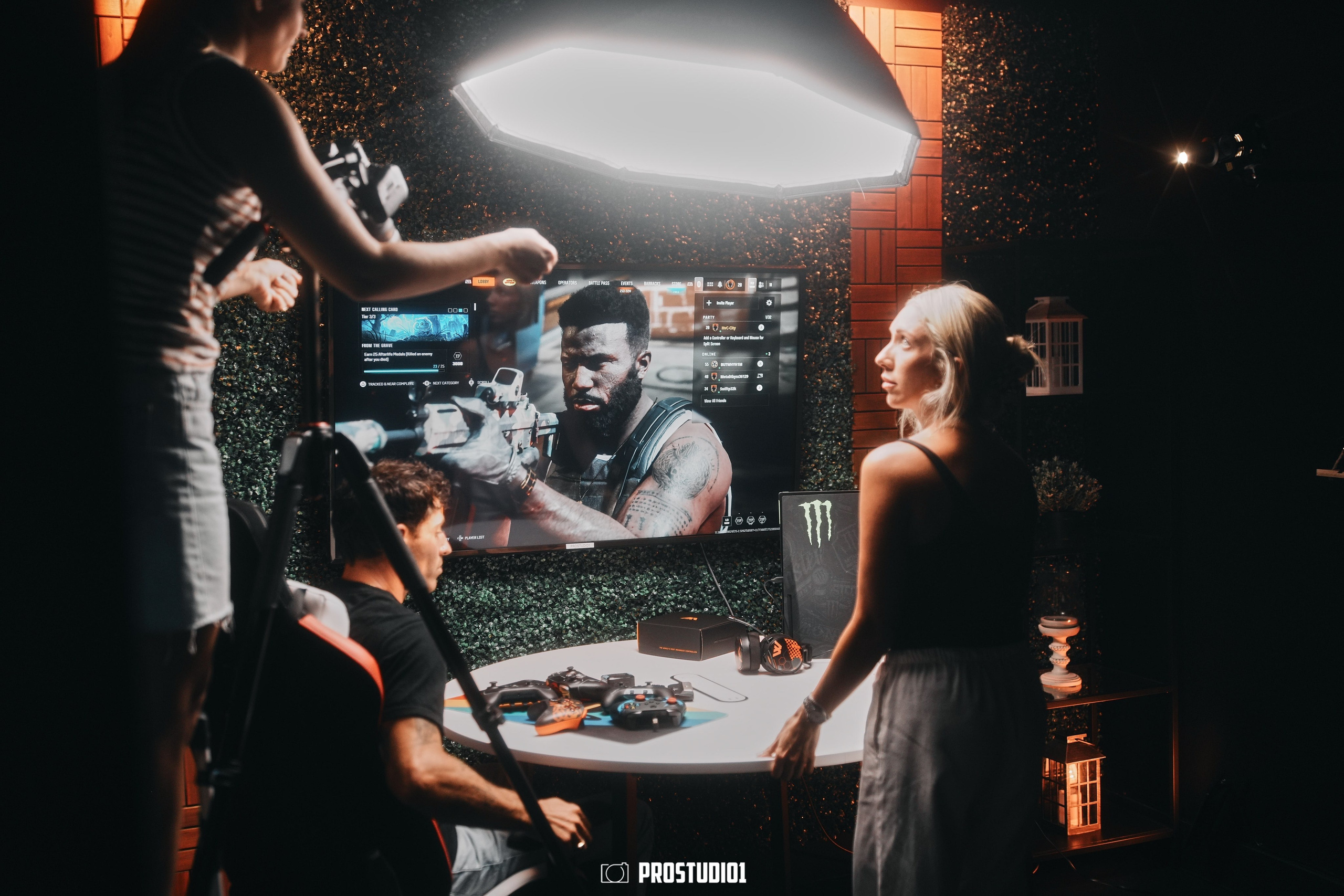Private Podcast Studio Near Miami · Zone 1 Talk-Show Set | ProStudio1