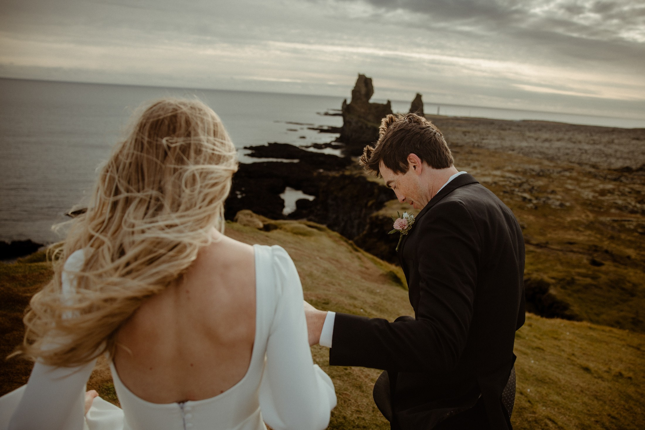 Iceland elopement at Budir Black Church | Snæfellsnes wedding by Iceland elopement photographer & videographer. Iceland elopement photographer & videographer