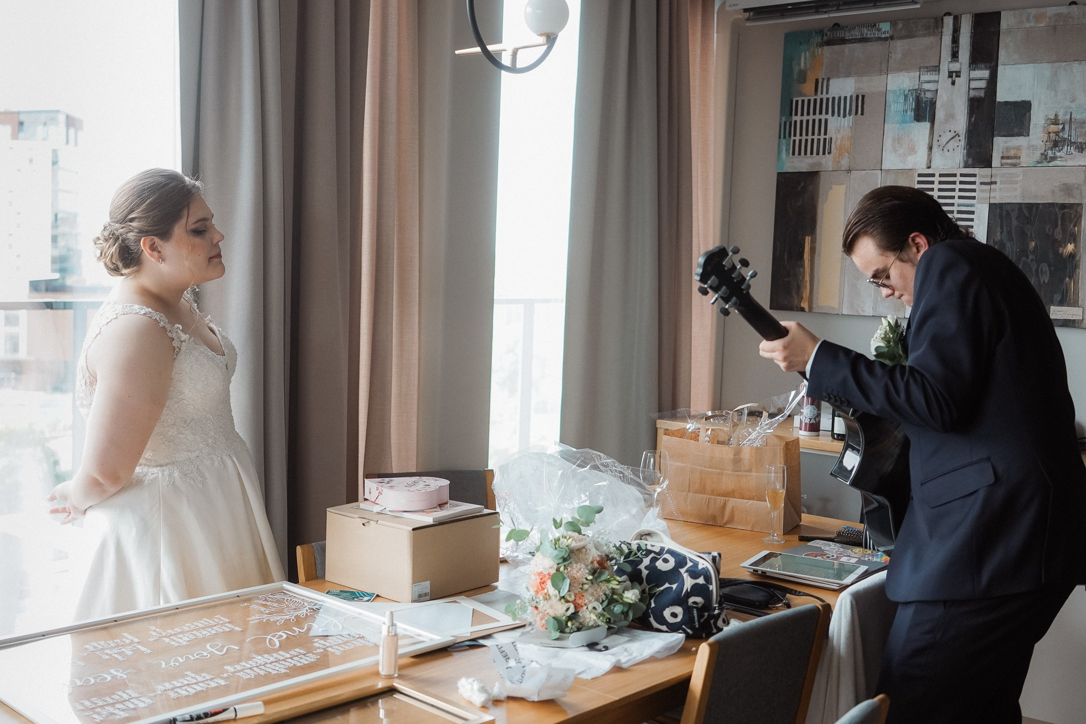 Charlotta ja Dennis, dokumentaarinen hääkuvaus Seinäjoki