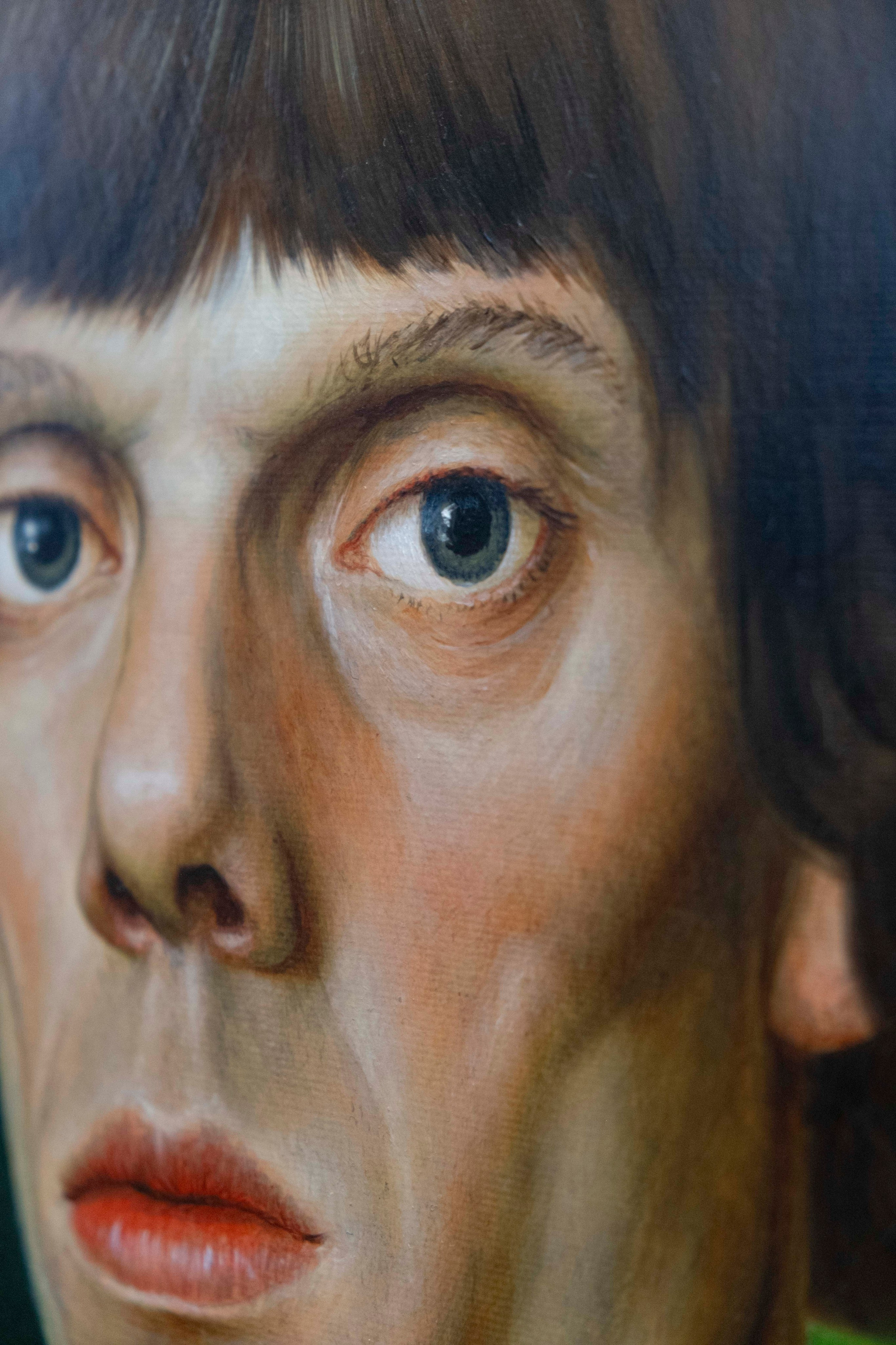 Portrait on a Green Background. Paul Rog