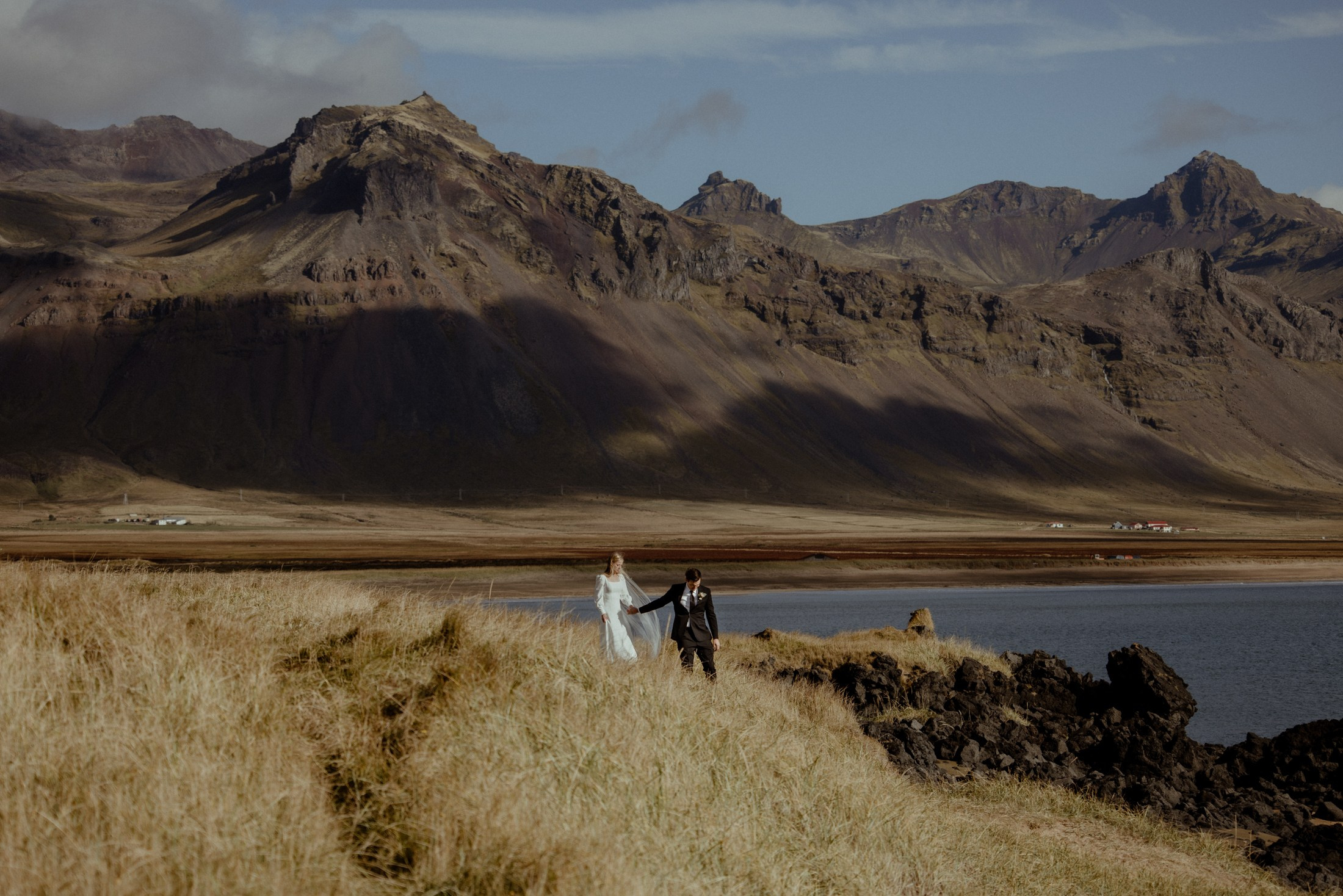 Iceland elopement at Budir Black Church | Snæfellsnes wedding by Iceland elopement photographer & videographer. Iceland elopement photographer & videographer