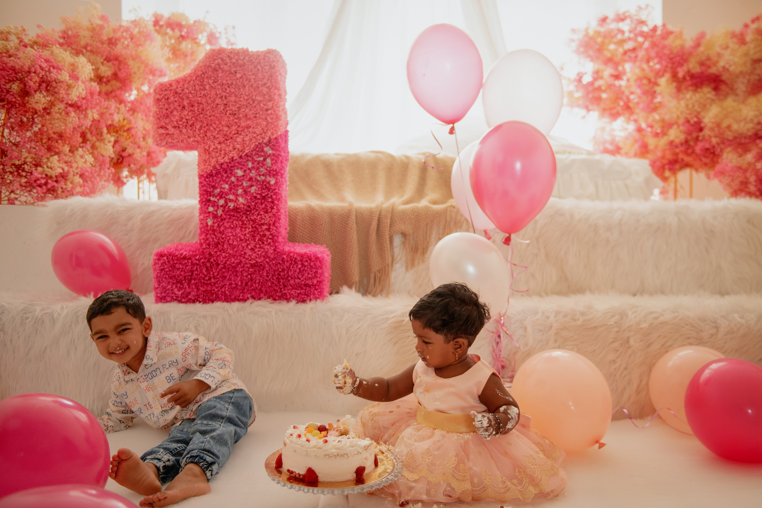 Birthday photoshoot in the studio in the centre of Prague. Professional photographer in Prague Anastasia Haritonova