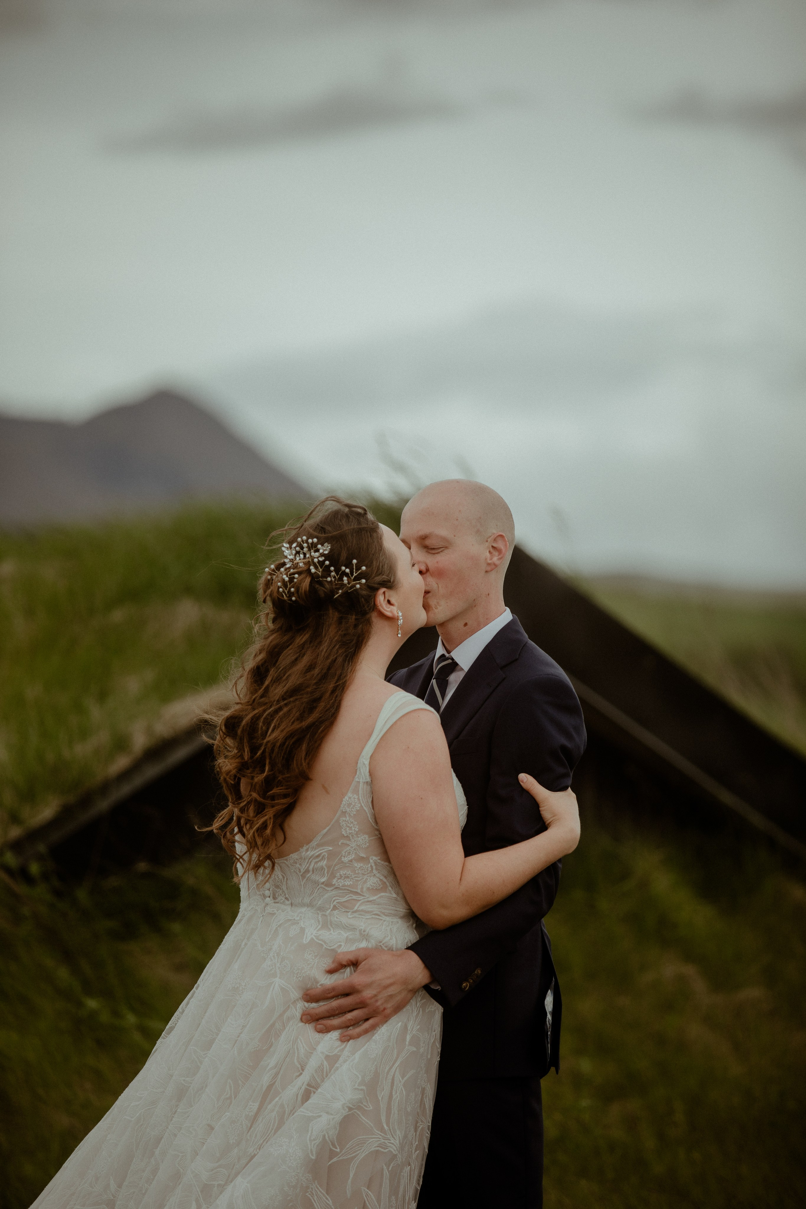 Iceland Elopement at Black Sand Beach. Iceland elopement photographer & videographer